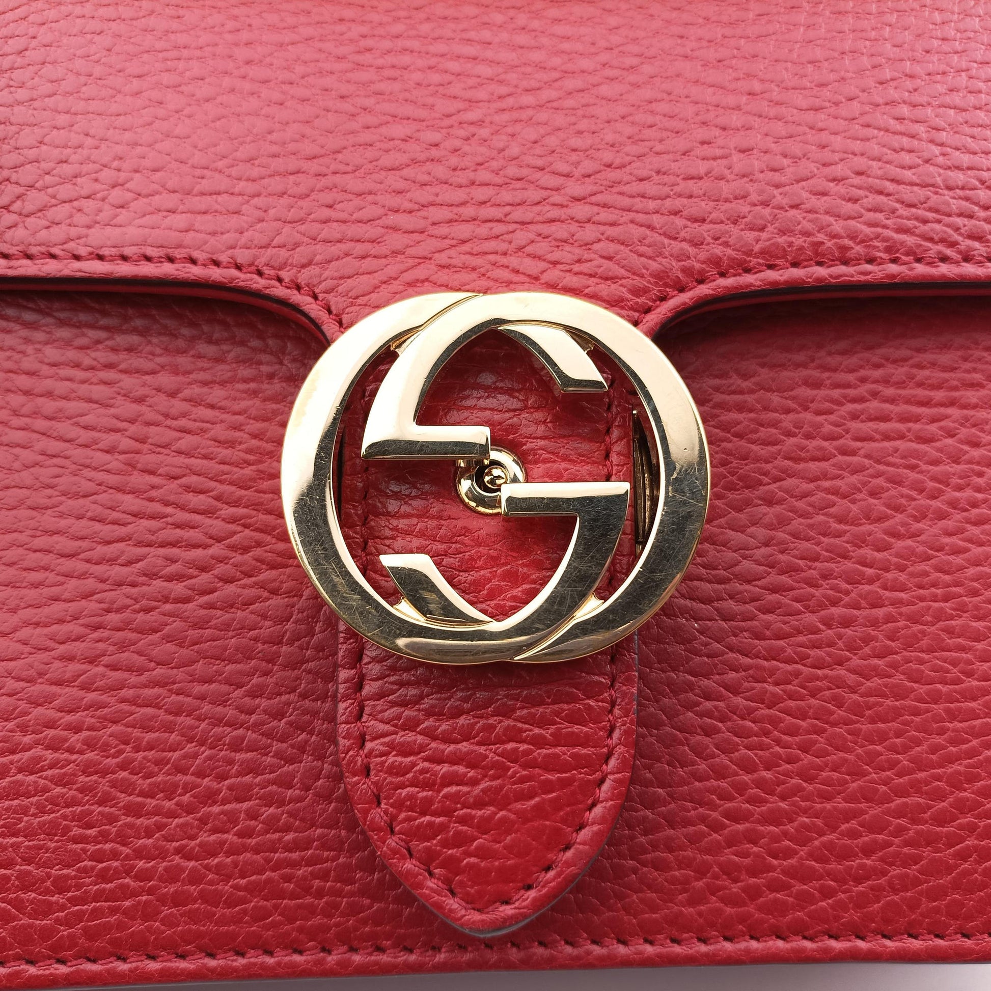 Interlocking G Red Leather 510304 D029408598インターロッキングG レッド レザー 510304 D029408598