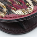 Rockstud　Glam Lock Burgundy x Multicolour fabric x Leather BL-J566RPE0ロックスタッズグラムロック ワインレッド x マルチカラー ファブリック×レザー BL-J566RPE0