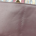 Rockstud　Glam Lock Burgundy x Multicolour fabric x Leather BL-J566RPE0ロックスタッズグラムロック ワインレッド x マルチカラー ファブリック×レザー BL-J566RPE0