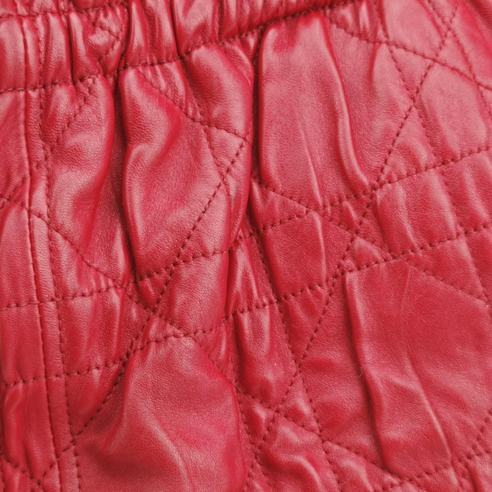 Delices Gaufre Cannage Tote Red lambskin 09-BO-0151デリス ゴーフル カナージュ トート レッド ラムスキン 09-BO-0151