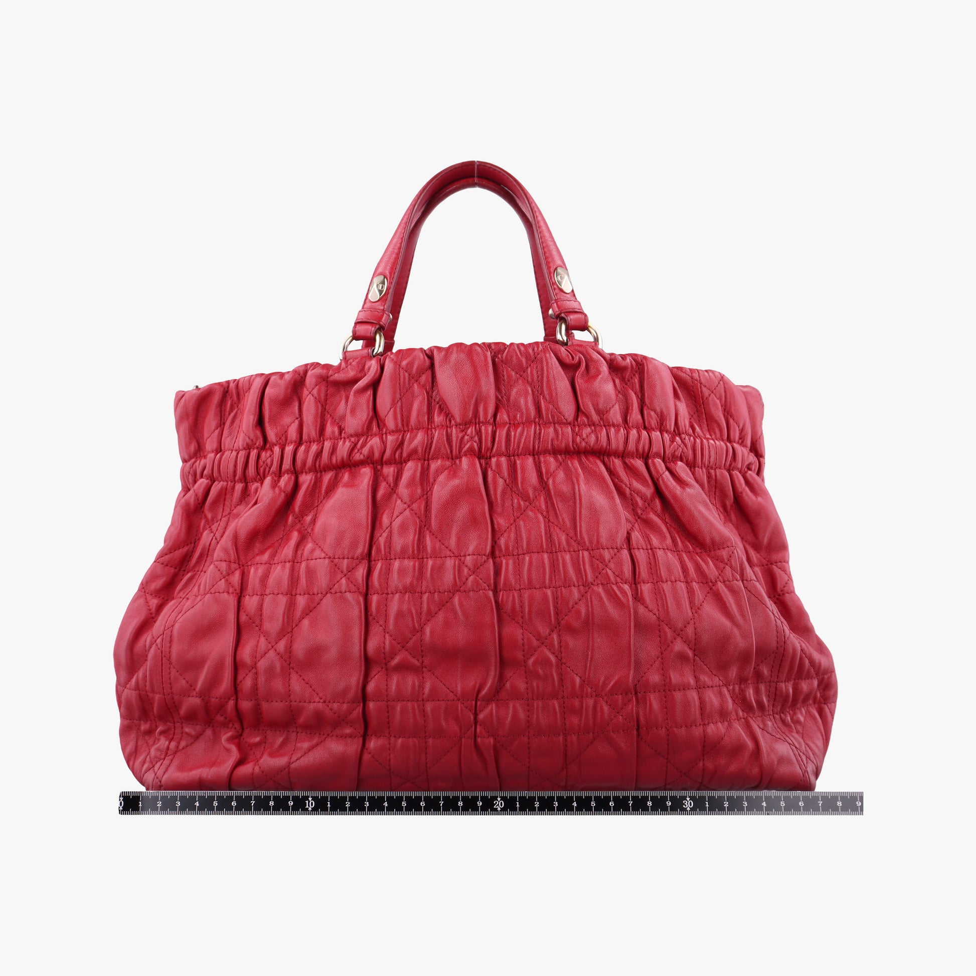 Delices Gaufre Cannage Tote Red lambskin 09-BO-0151デリス ゴーフル カナージュ トート レッド ラムスキン 09-BO-0151