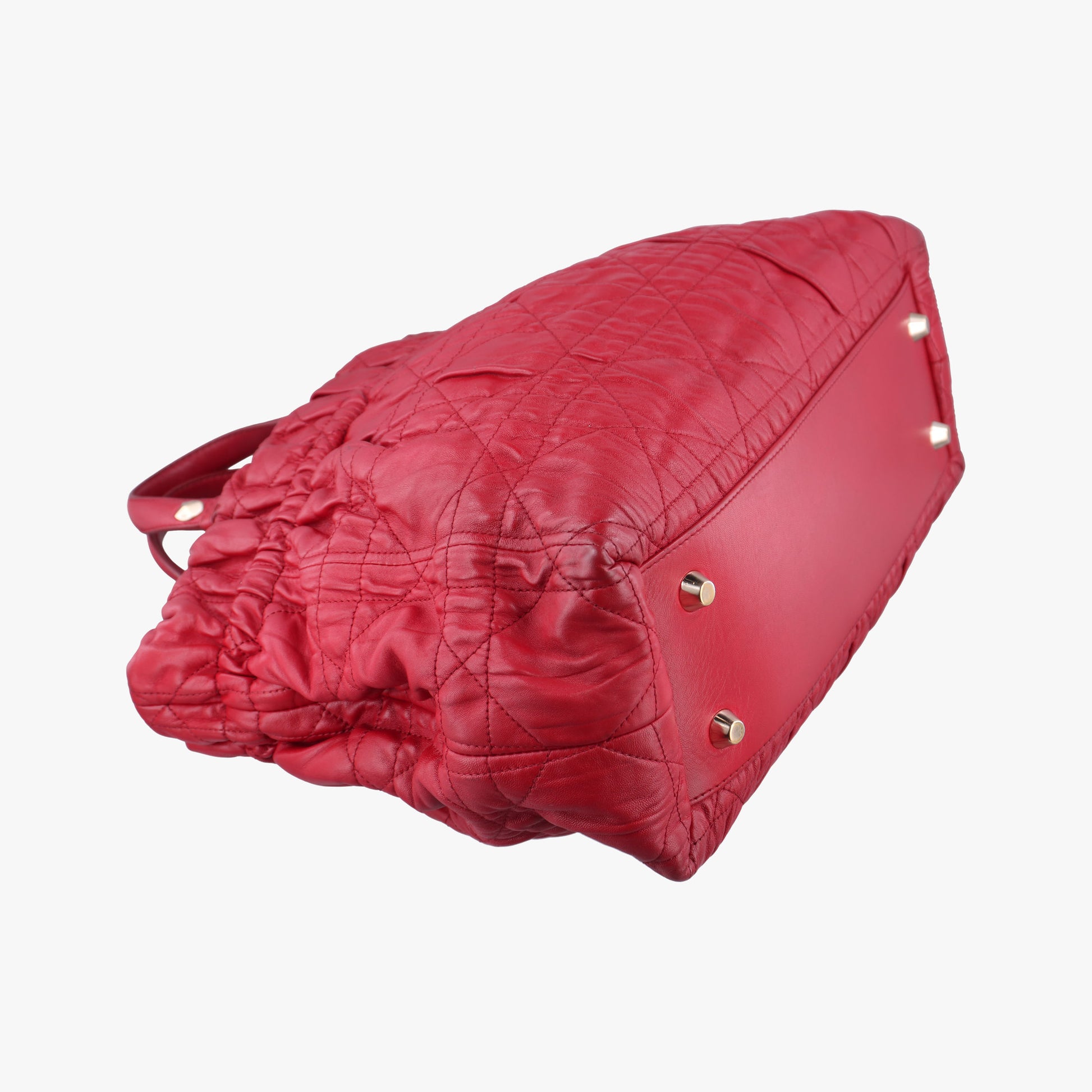 Delices Gaufre Cannage Tote Red lambskin 09-BO-0151デリス ゴーフル カナージュ トート レッド ラムスキン 09-BO-0151