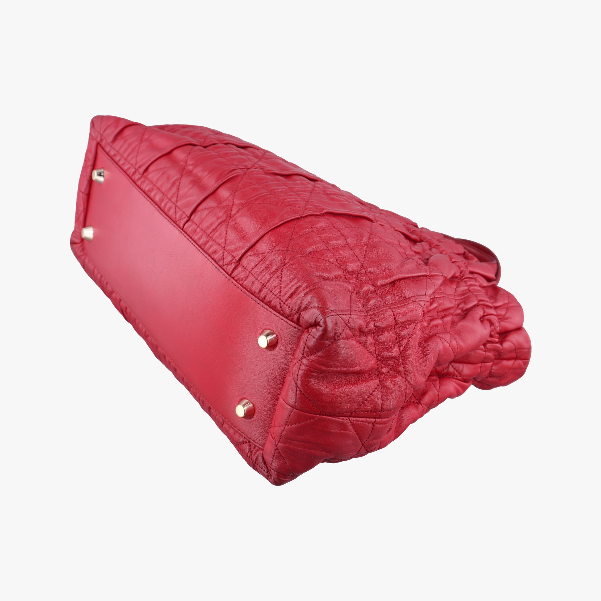 Delices Gaufre Cannage Tote Red lambskin 09-BO-0151デリス ゴーフル カナージュ トート レッド ラムスキン 09-BO-0151