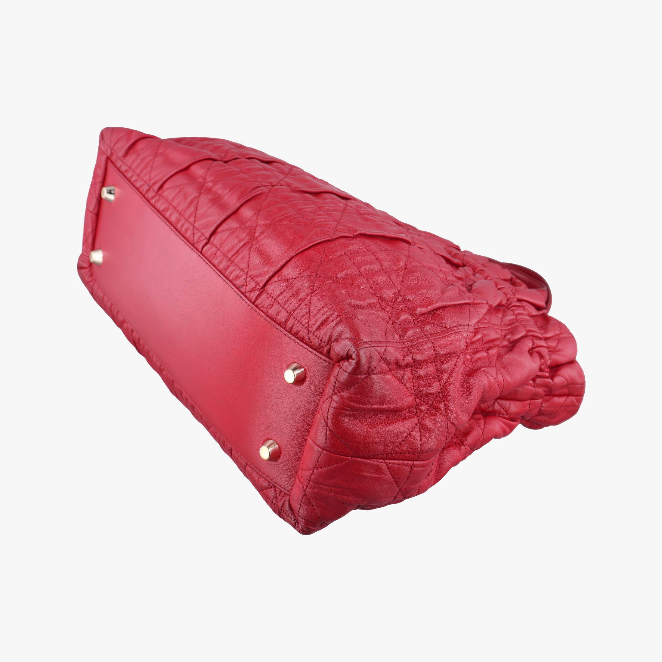 Delices Gaufre Cannage Tote Red lambskin 09-BO-0151デリス ゴーフル カナージュ トート レッド ラムスキン 09-BO-0151