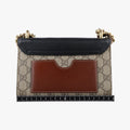 Pre-owned Gucci Padlock beige×black PVC coated canvas×Leather 409487 shoulderbag | stylenewstar