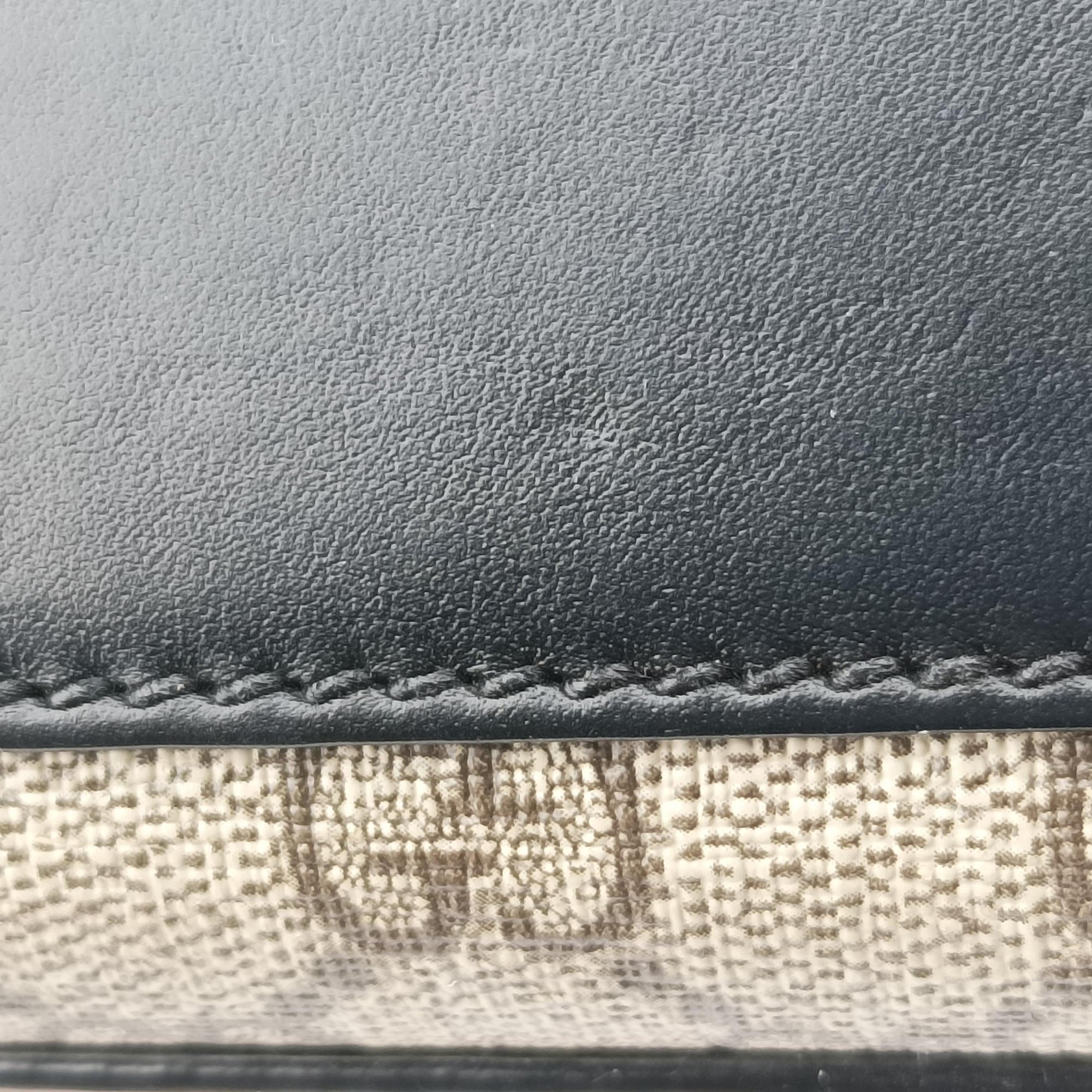 Pre-owned Gucci Padlock beige×black PVC coated canvas×Leather 409487 shoulderbag | stylenewstar