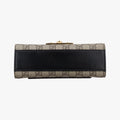 Pre-owned Gucci Padlock beige×black PVC coated canvas×Leather 409487 shoulderbag | stylenewstar