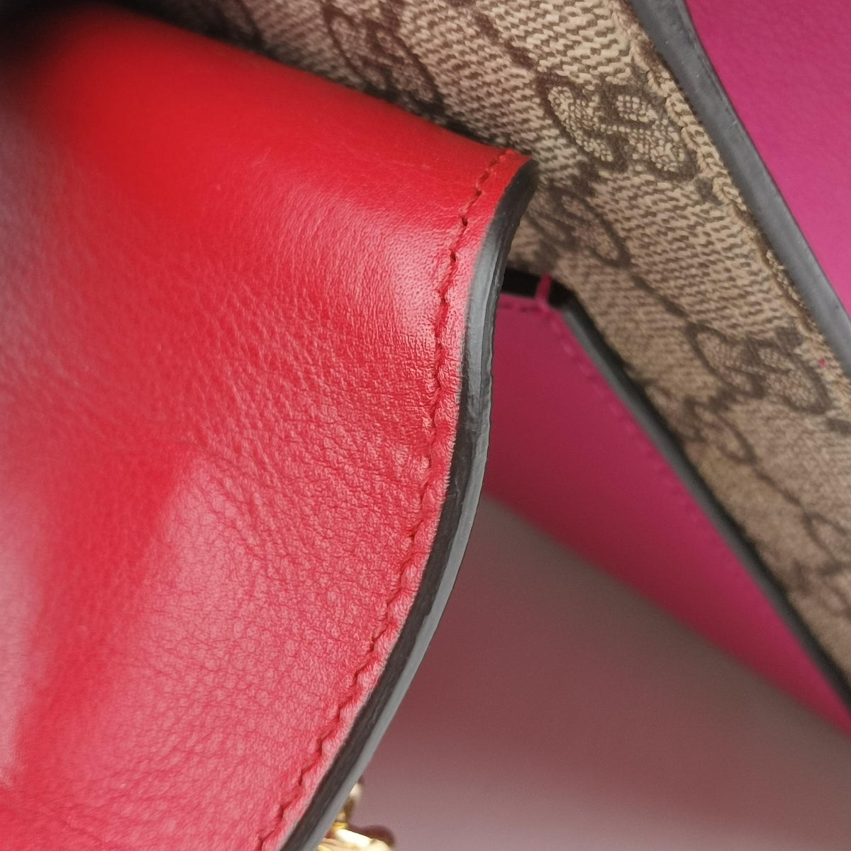 Secondhand Gucci Padlock beige×red×Multicolour PVC coated canvas×Leather 409486 shoulderbag | stylenewstar