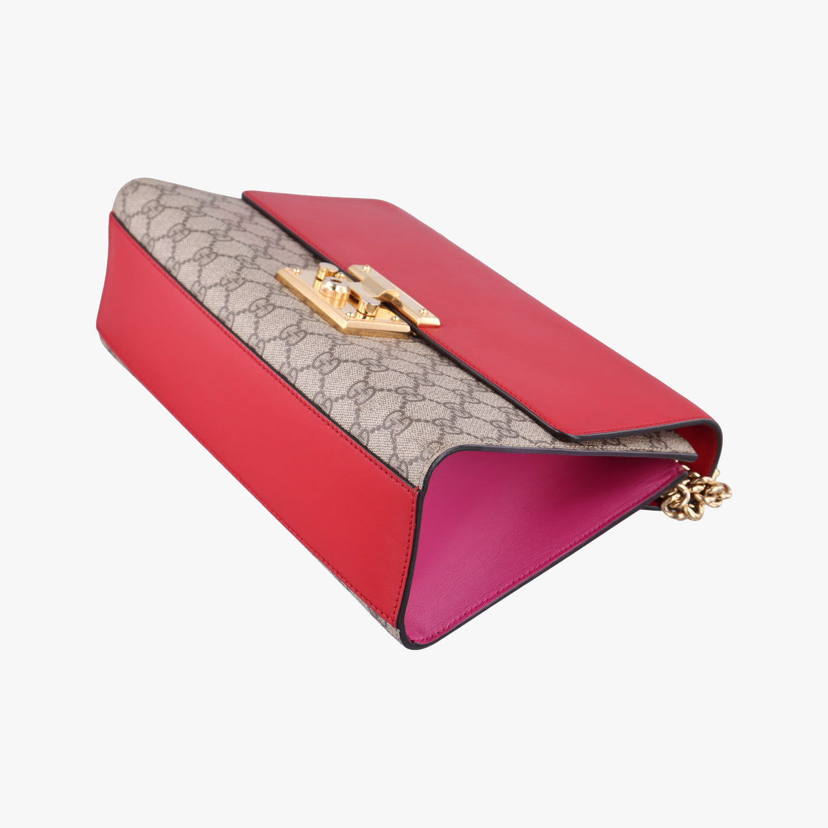 Secondhand Gucci Padlock beige×red×Multicolour PVC coated canvas×Leather 409486 shoulderbag | stylenewstar