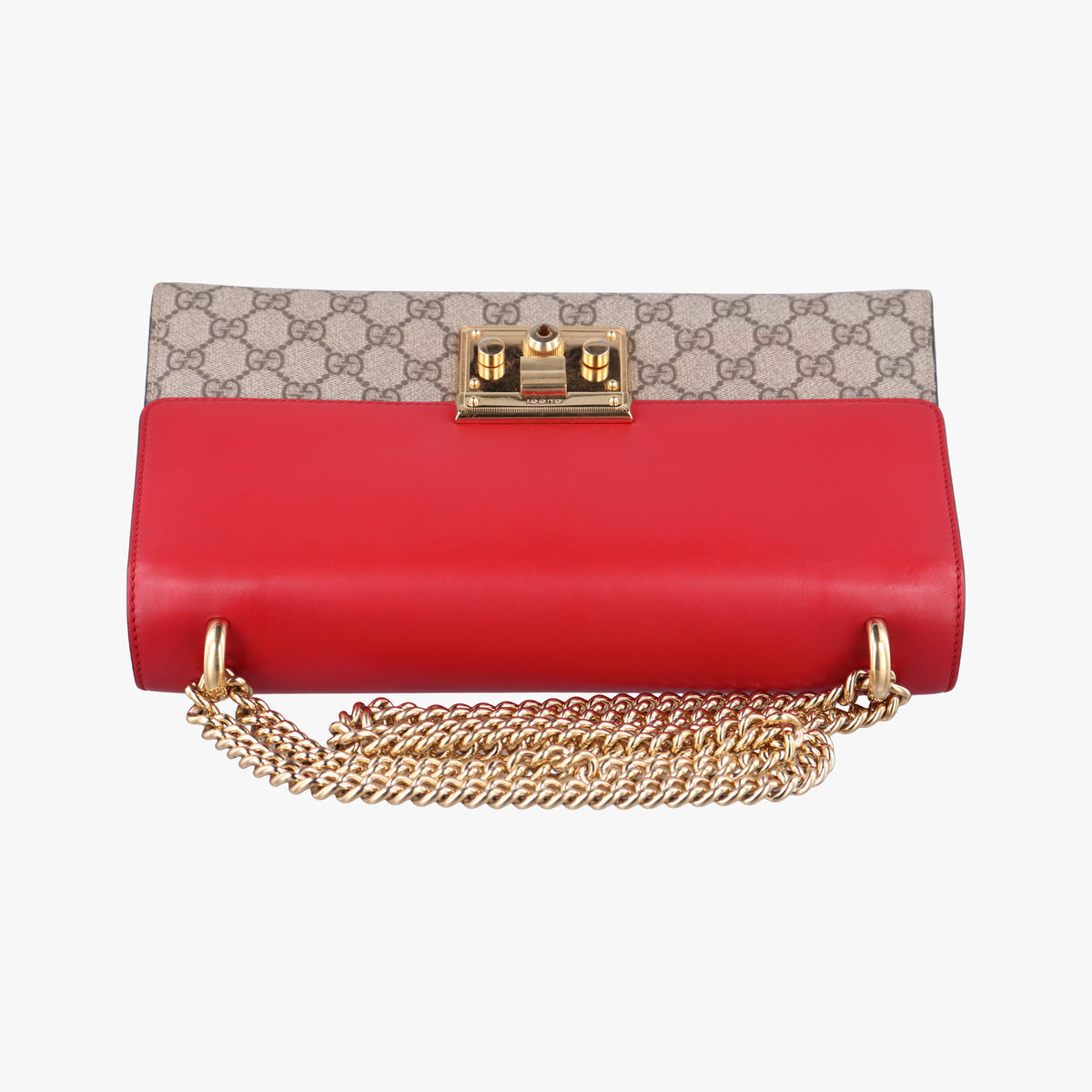 Secondhand Gucci Padlock beige×red×Multicolour PVC coated canvas×Leather 409486 shoulderbag | stylenewstar