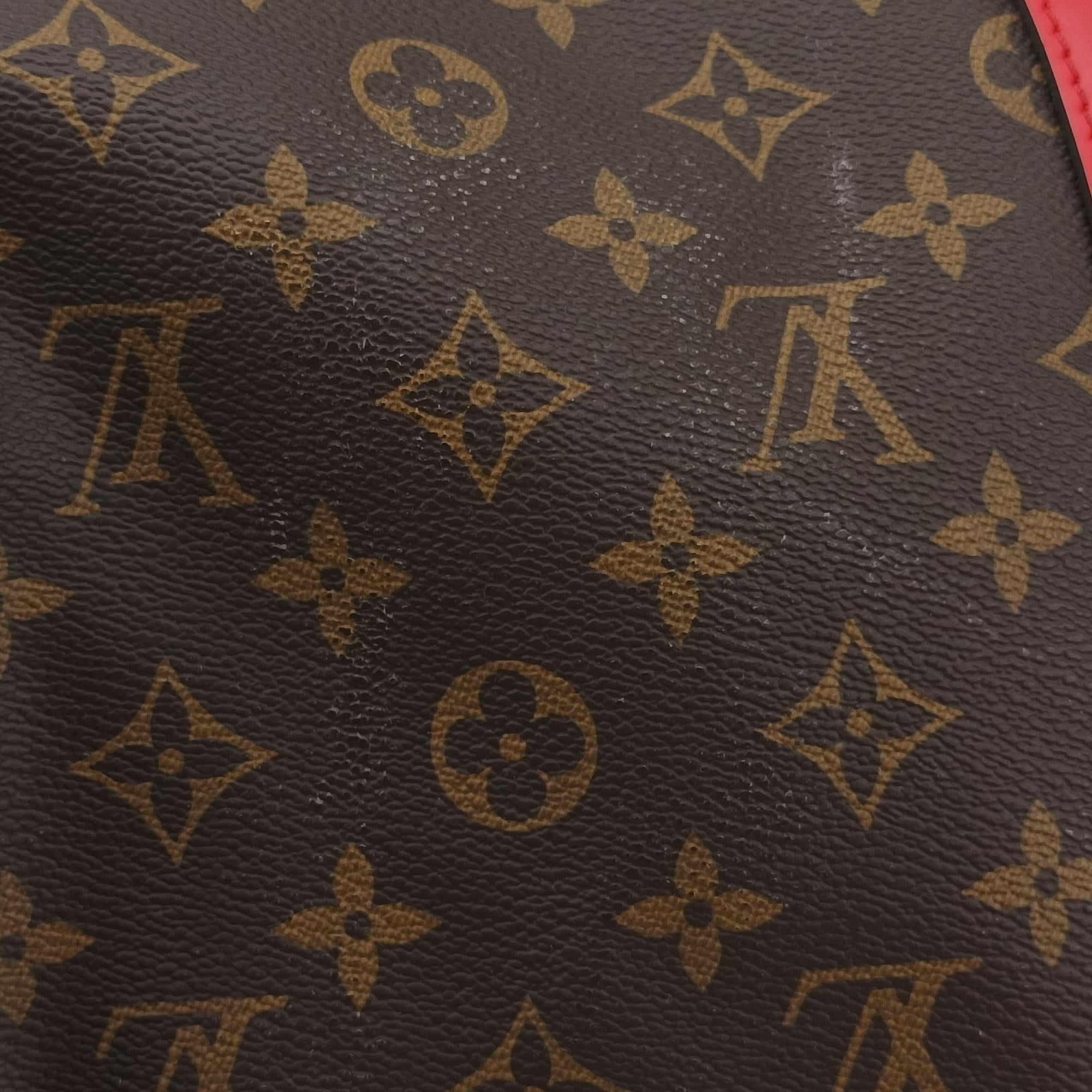 Keepall Bandouliere 50 Brown×red Monogram canvas M44740 キーポル バンドリエール50 モノグラム/ブラウン×レッド モノグラム キャンバス M44740 