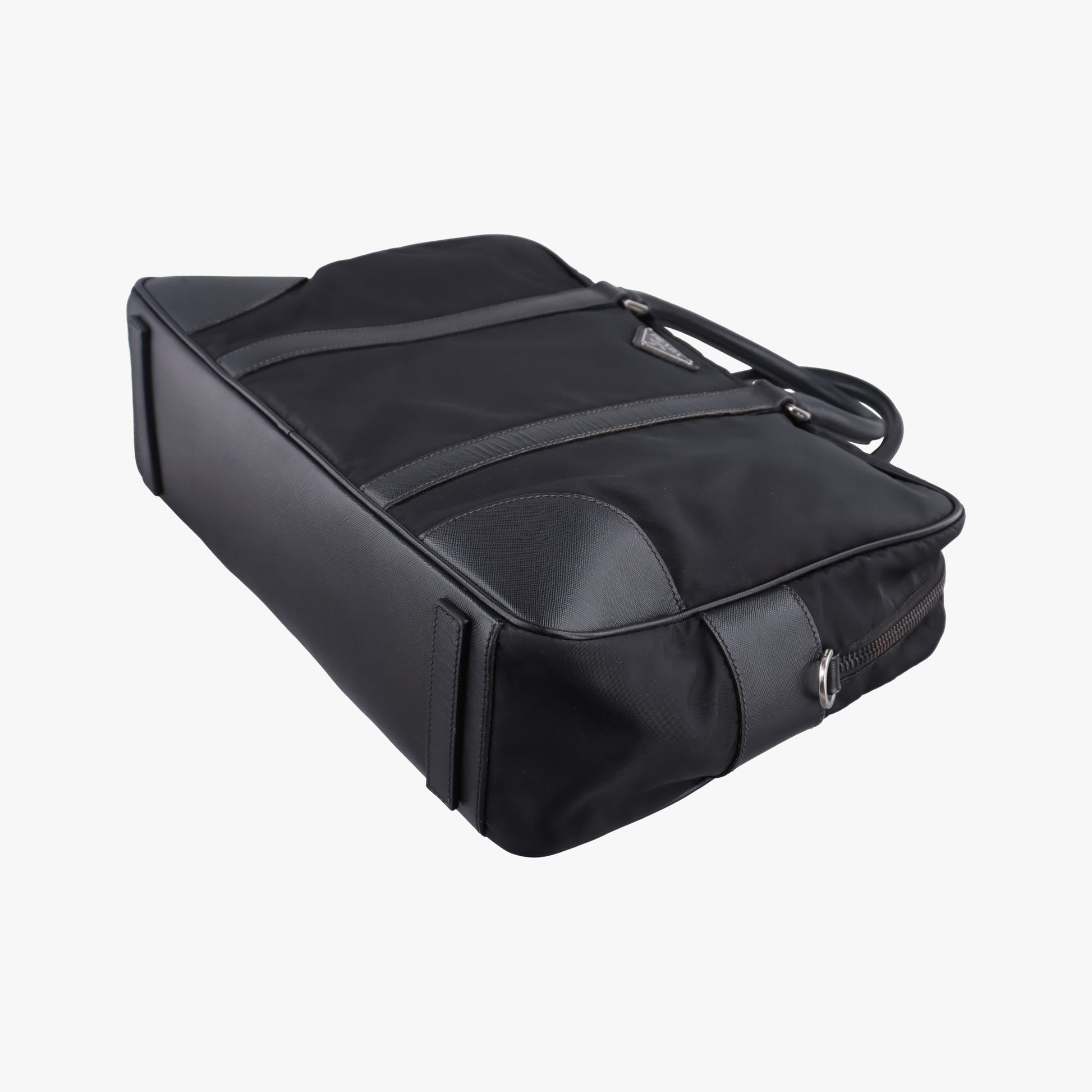 Nylon Briefcase Nero Black Nylon×SAFFIANO Leather VA0983 57ナイロン ブリーフケース ネロ ブラック ナイロン×サフィアーノレザー VA0983 57