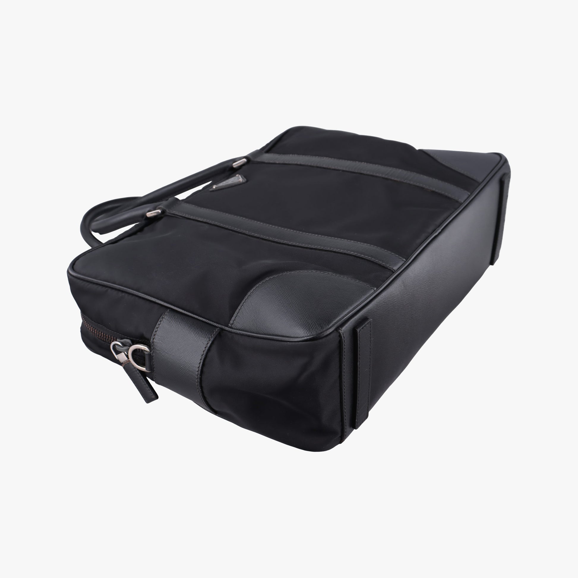Nylon Briefcase Nero Black Nylon×SAFFIANO Leather VA0983 57ナイロン ブリーフケース ネロ ブラック ナイロン×サフィアーノレザー VA0983 57