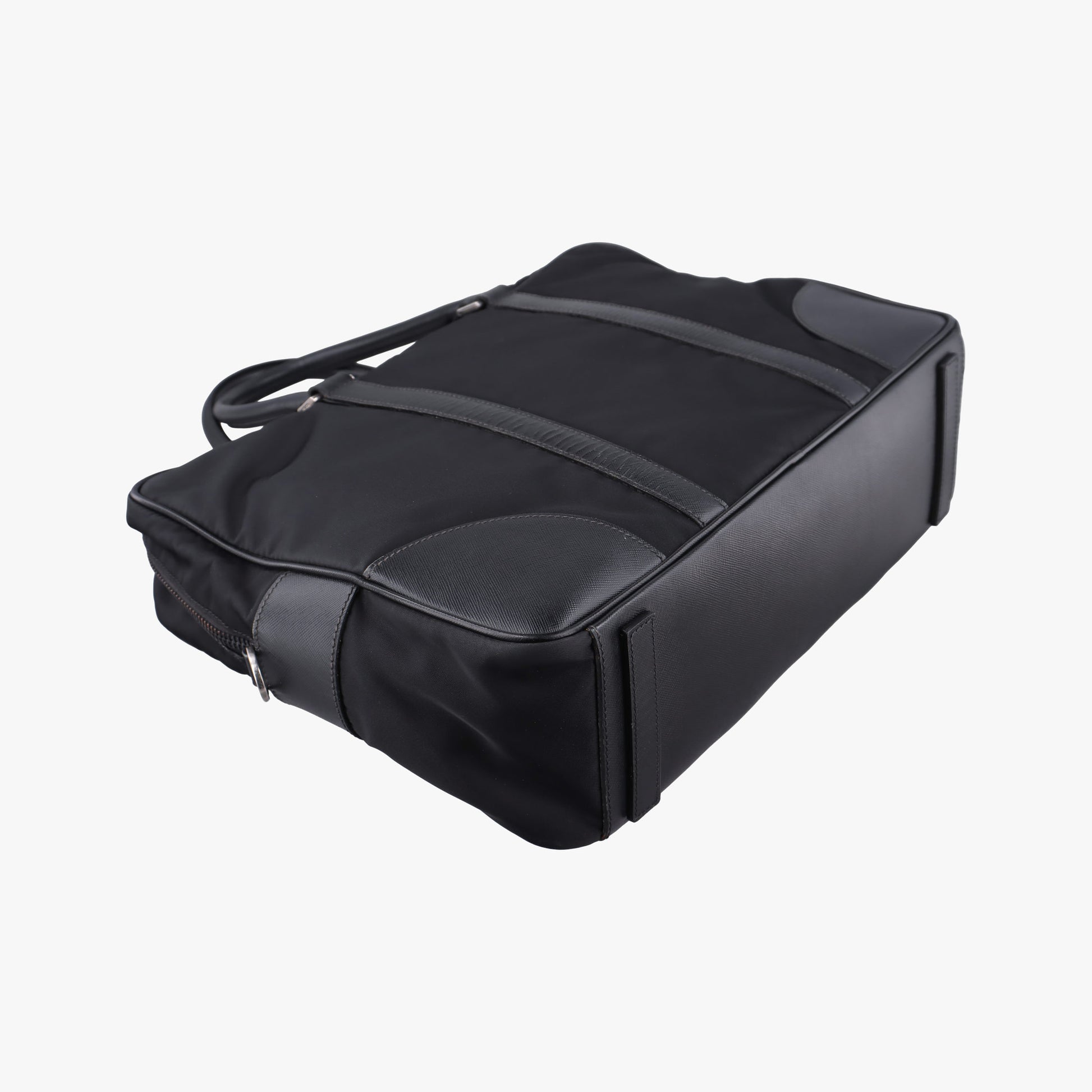Nylon Briefcase Nero Black Nylon×SAFFIANO Leather VA0983 57ナイロン ブリーフケース ネロ ブラック ナイロン×サフィアーノレザー VA0983 57