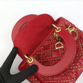 Lady Dior Red lambskin 28-MA-0117レディディオール レッド ラムスキン 28-MA-0117