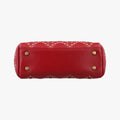 Lady Dior Red lambskin 28-MA-0117レディディオール レッド ラムスキン 28-MA-0117