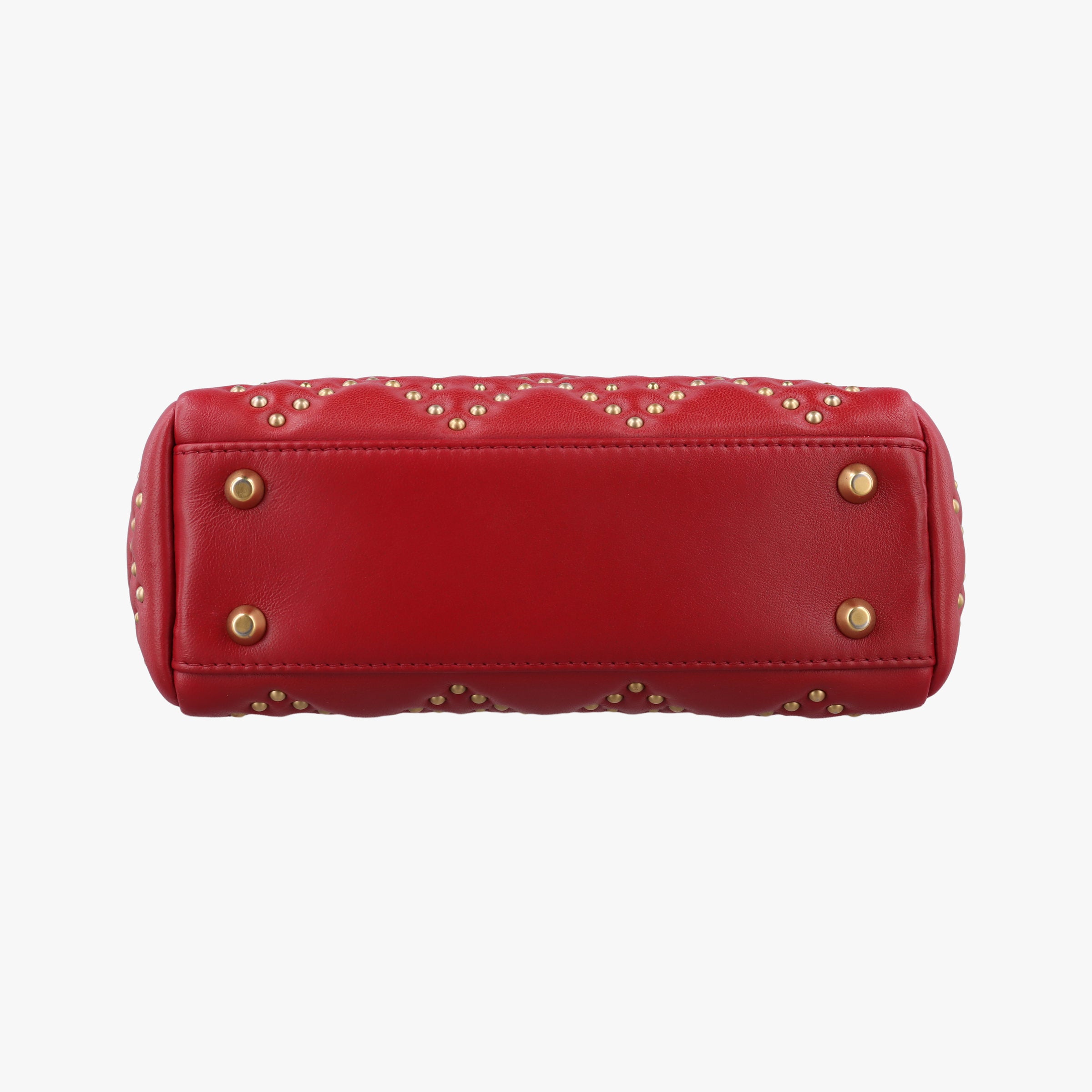 Lady Dior Red lambskin 28-MA-0117レディディオール レッド ラムスキン 28-MA-0117