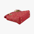 Lady Dior Red lambskin 28-MA-0117レディディオール レッド ラムスキン 28-MA-0117