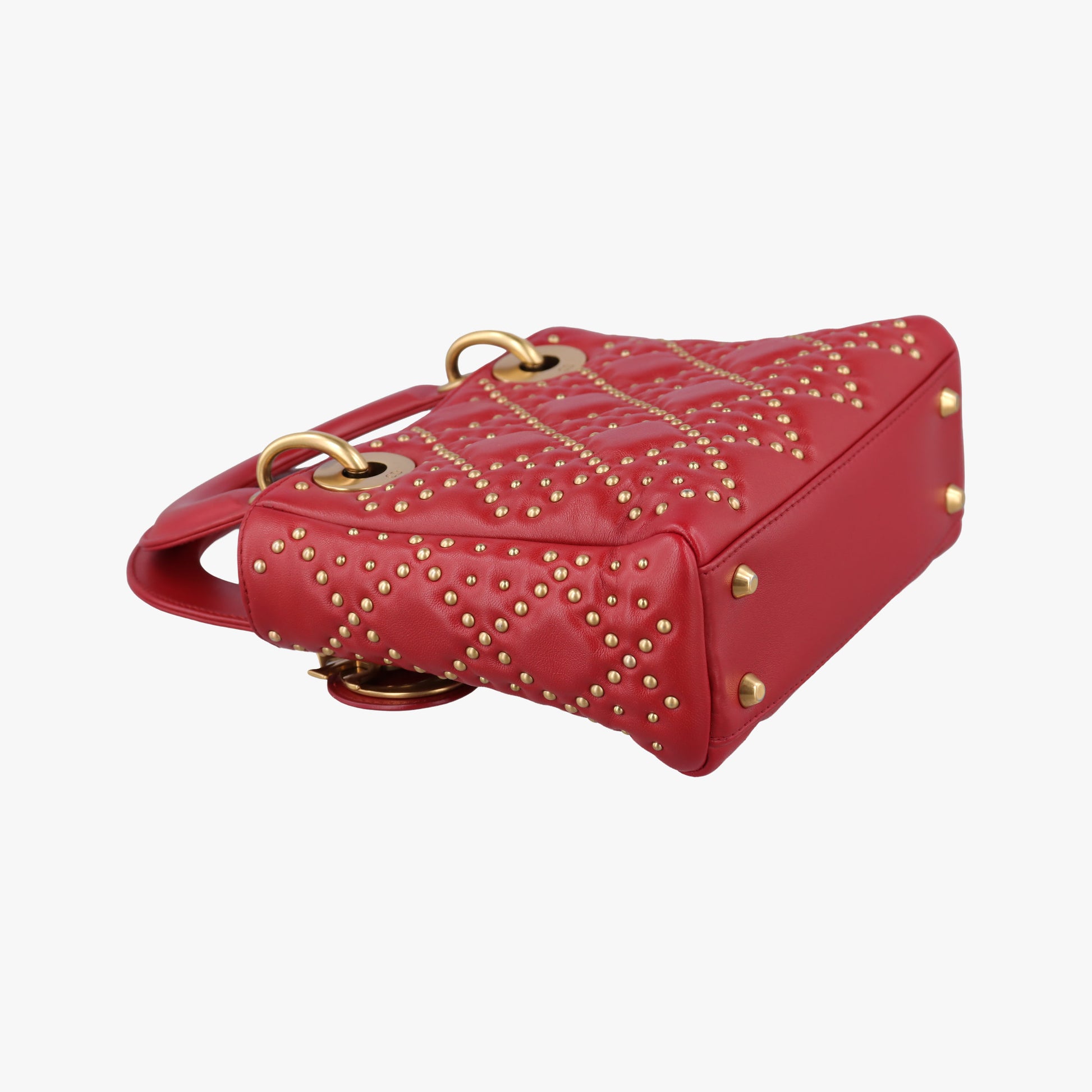 Lady Dior Red lambskin 28-MA-0117レディディオール レッド ラムスキン 28-MA-0117