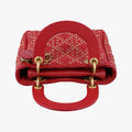 Lady Dior Red lambskin 28-MA-0117レディディオール レッド ラムスキン 28-MA-0117