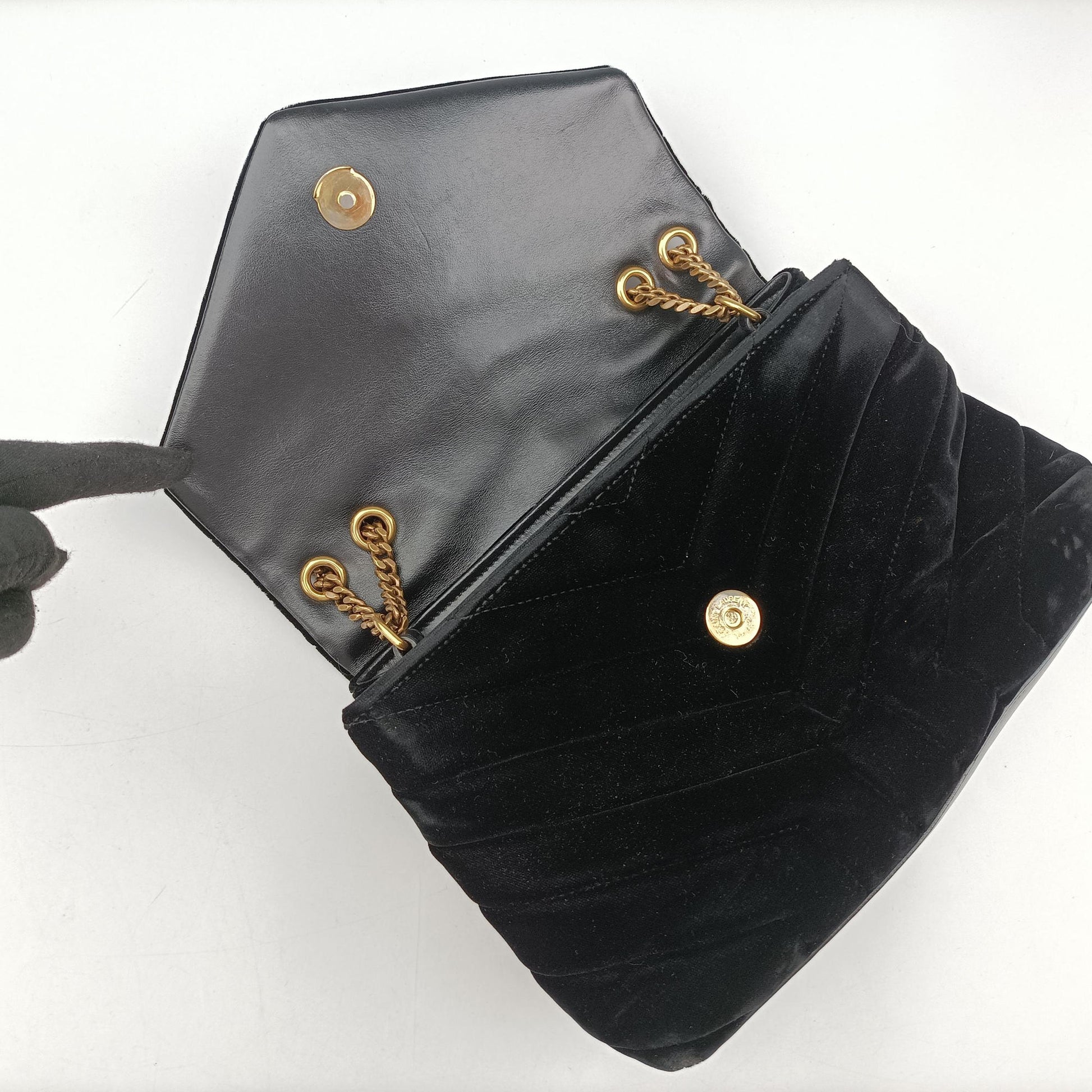 LOULOU Black velour 494699 PLB494699.0218ルル ブラック ベロア 494699 PLB494699.0218