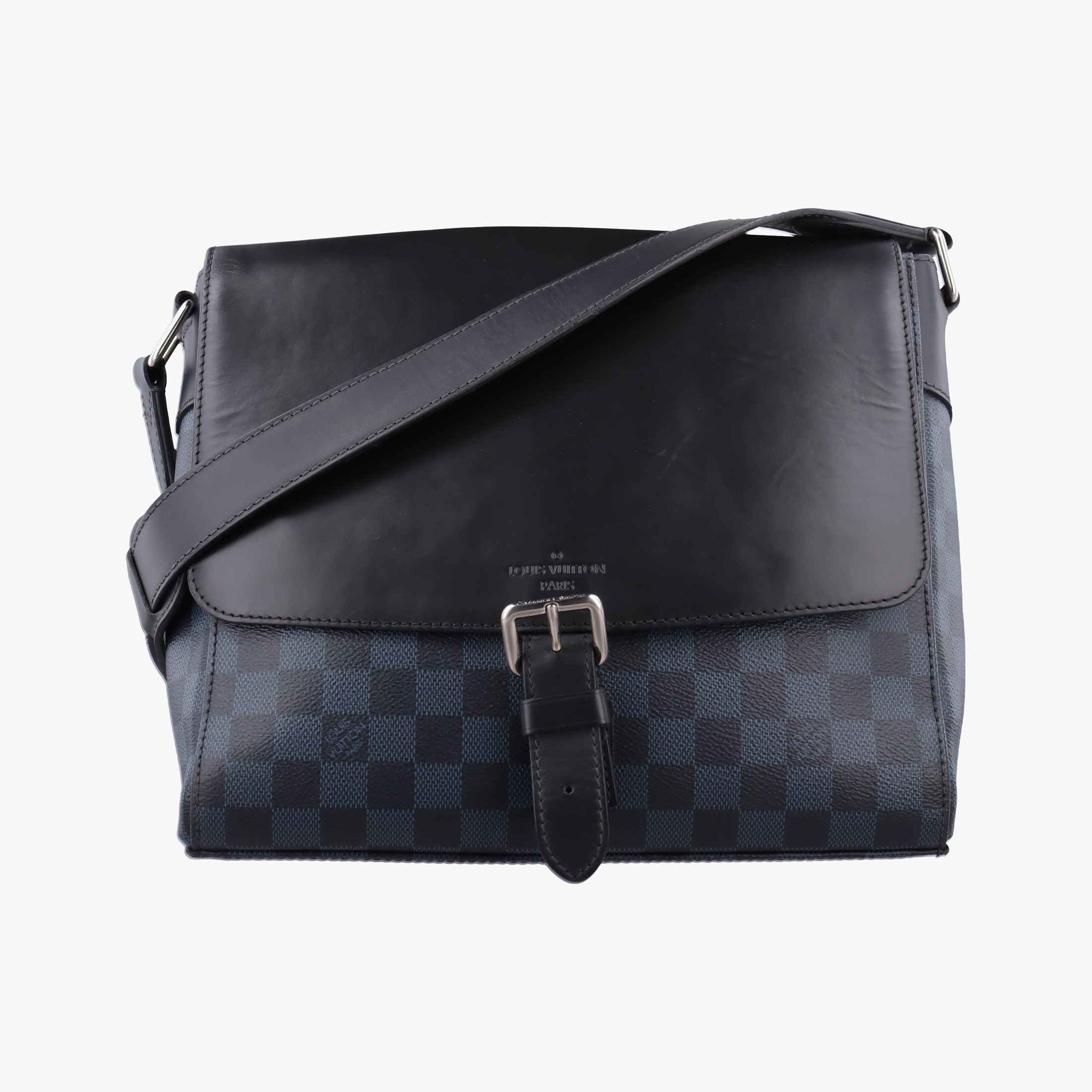 Newport Messenger PM black×navy Damier Cobalt N41587 DR2116ニューポート メッセンジャーPM ブラック×ネイビー ダミエ コバルト N41587 DR2116