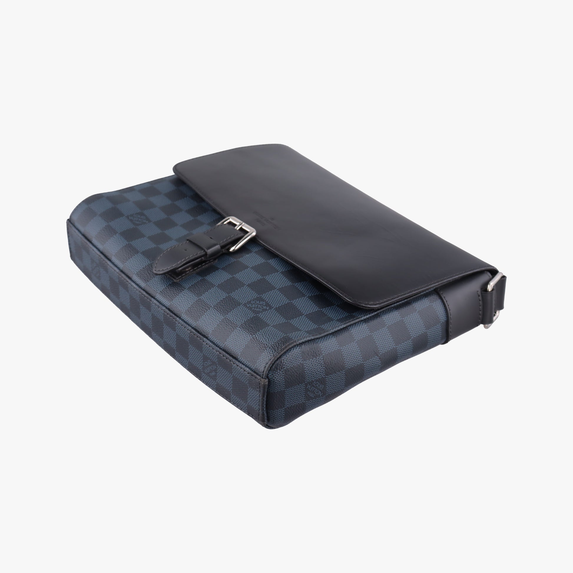 Newport Messenger PM black×navy Damier Cobalt N41587 DR2116ニューポート メッセンジャーPM ブラック×ネイビー ダミエ コバルト N41587 DR2116