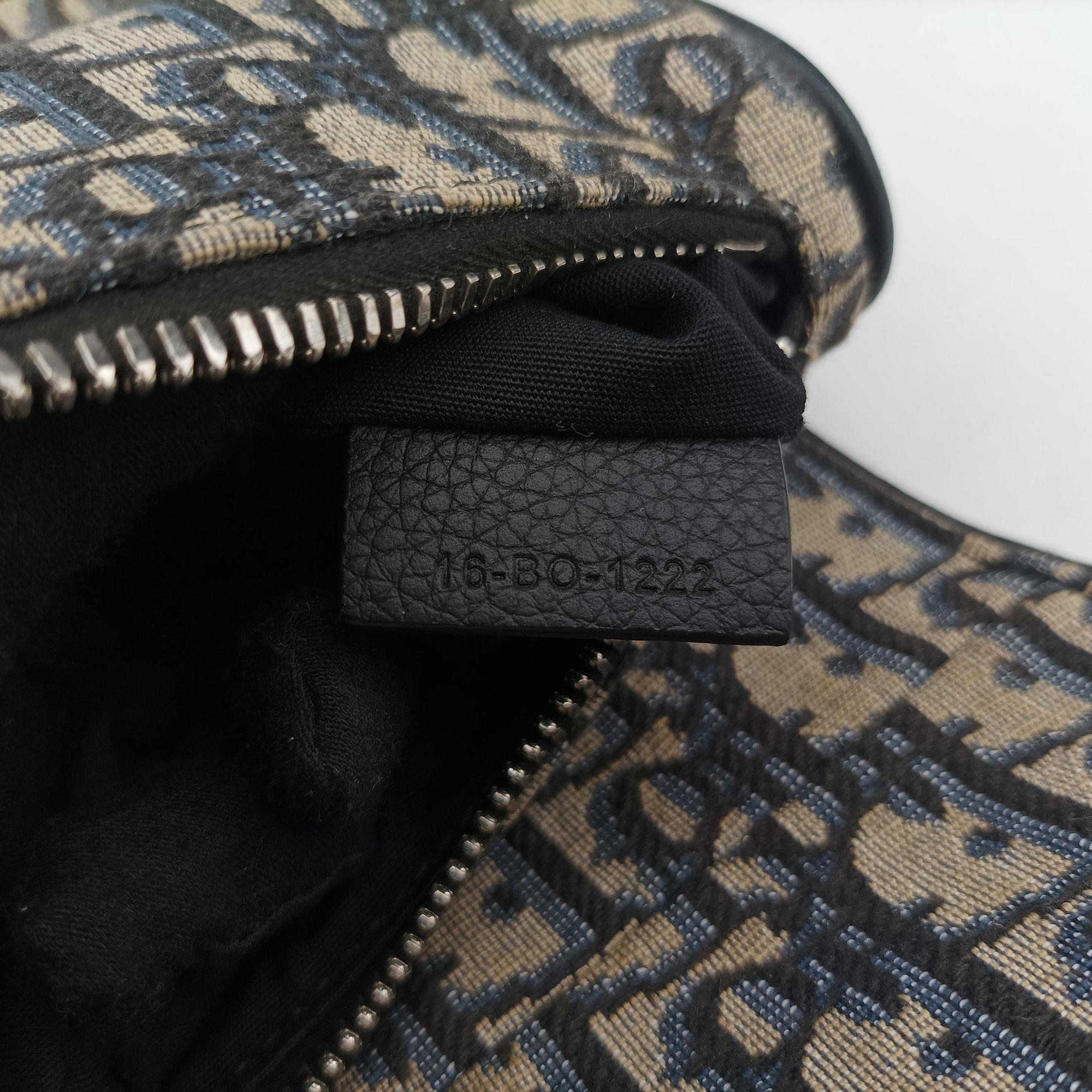 Saddlebags Gray×Navy×Black Jacquard×Leather 16-BO-1222 IC Chipサドルバッグ グレー×ネイビー×ブラック ジャガード×レザー 16-BO-1222 ICチップ