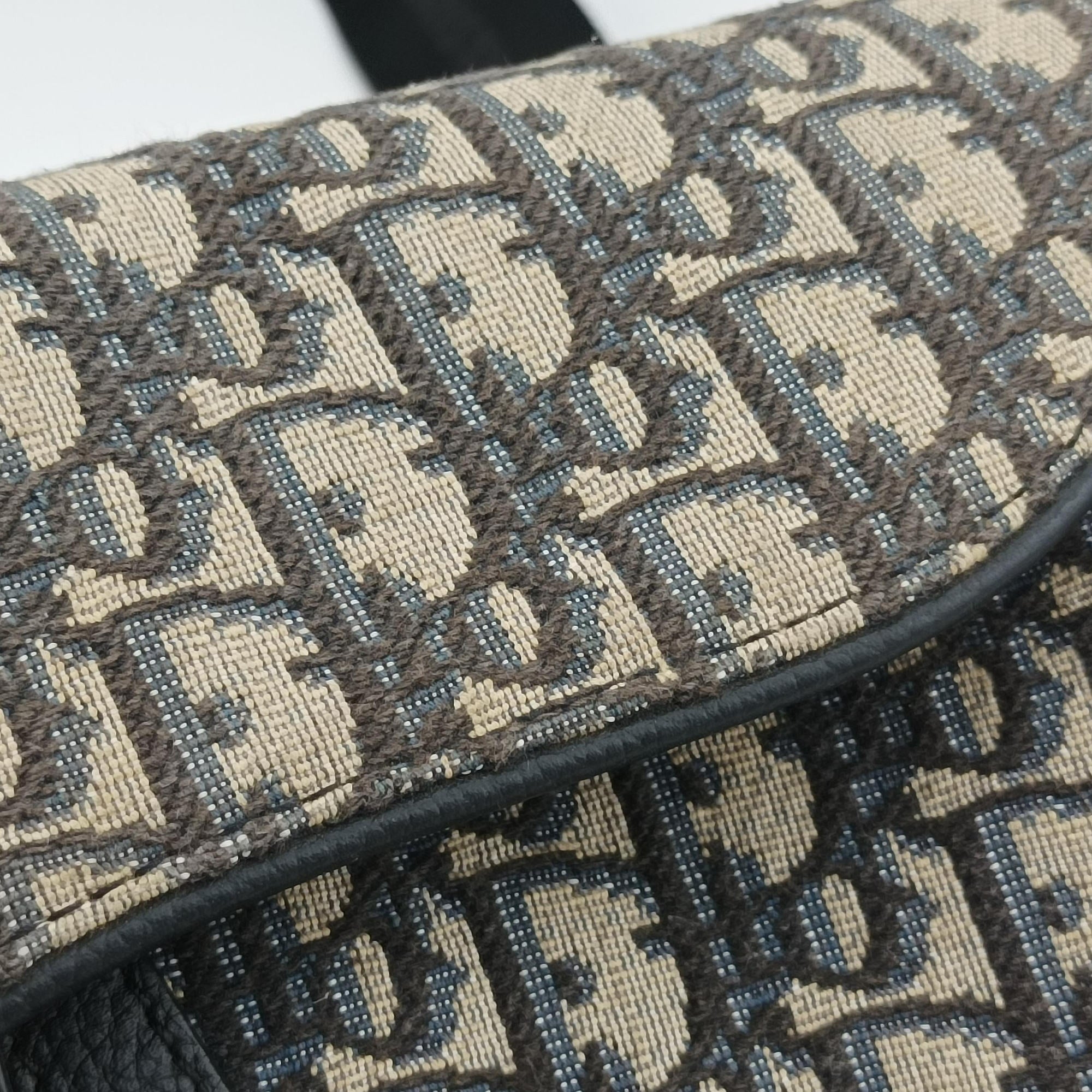 Saddlebags Gray×Navy×Black Jacquard×Leather 16-BO-1222 IC Chipサドルバッグ グレー×ネイビー×ブラック ジャガード×レザー 16-BO-1222 ICチップ