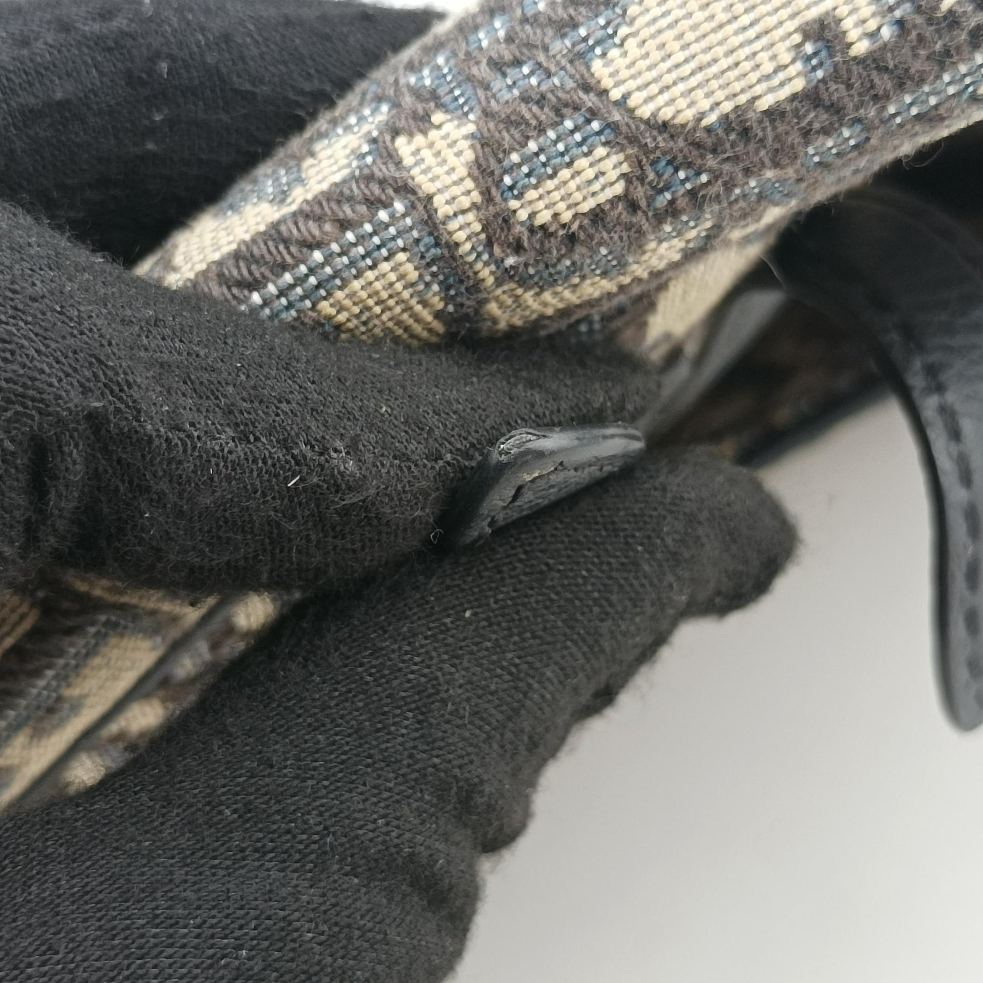 Saddlebags Gray×Navy×Black Jacquard×Leather 16-BO-1222 IC Chipサドルバッグ グレー×ネイビー×ブラック ジャガード×レザー 16-BO-1222 ICチップ
