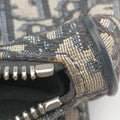 saddle Navy×Gray Jacquard×Leather 02-BO-0199サドル ネイビー×グレー ジャガード×レザー 02-BO-0199