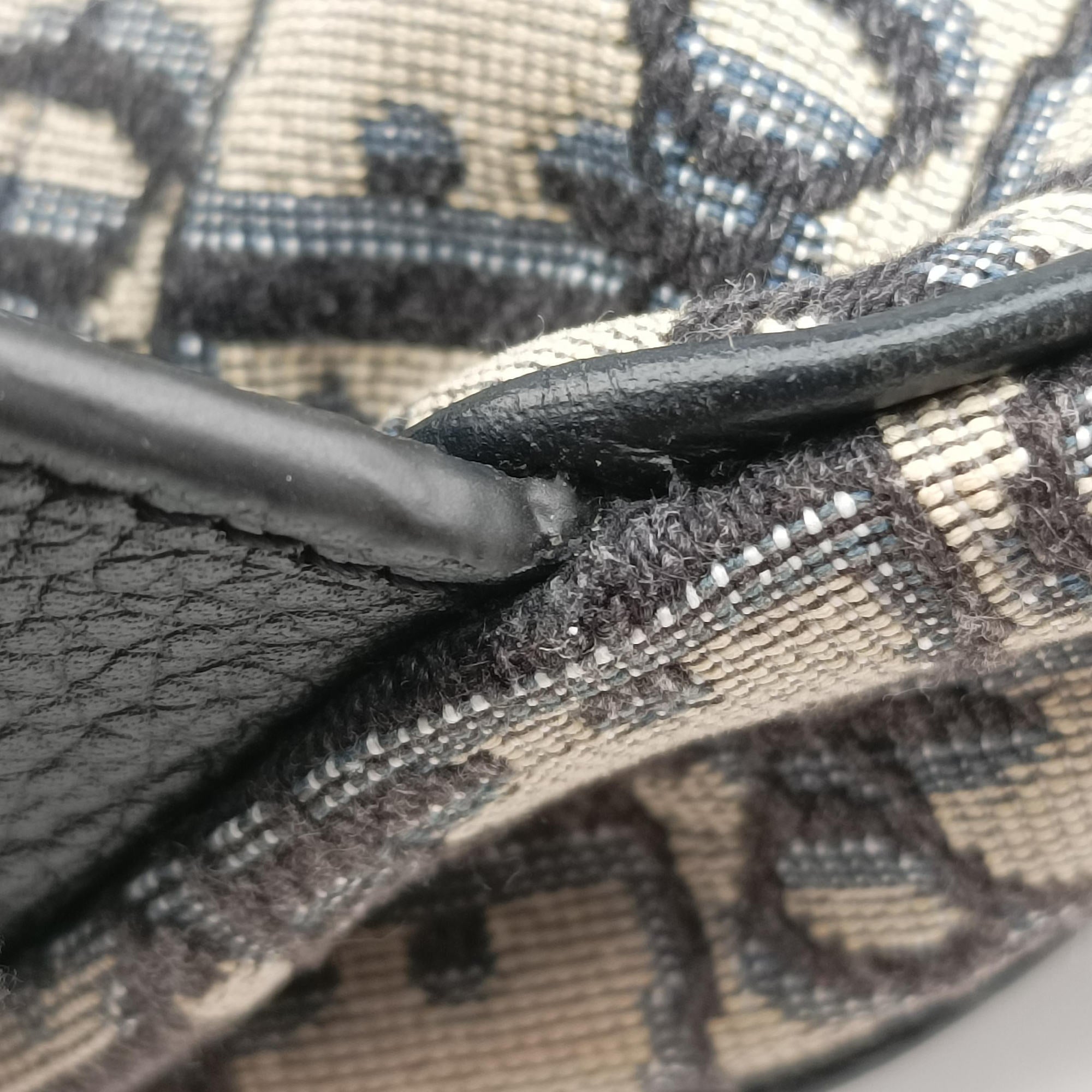 saddle Navy×Gray Jacquard×Leather 02-BO-0199サドル ネイビー×グレー ジャガード×レザー 02-BO-0199