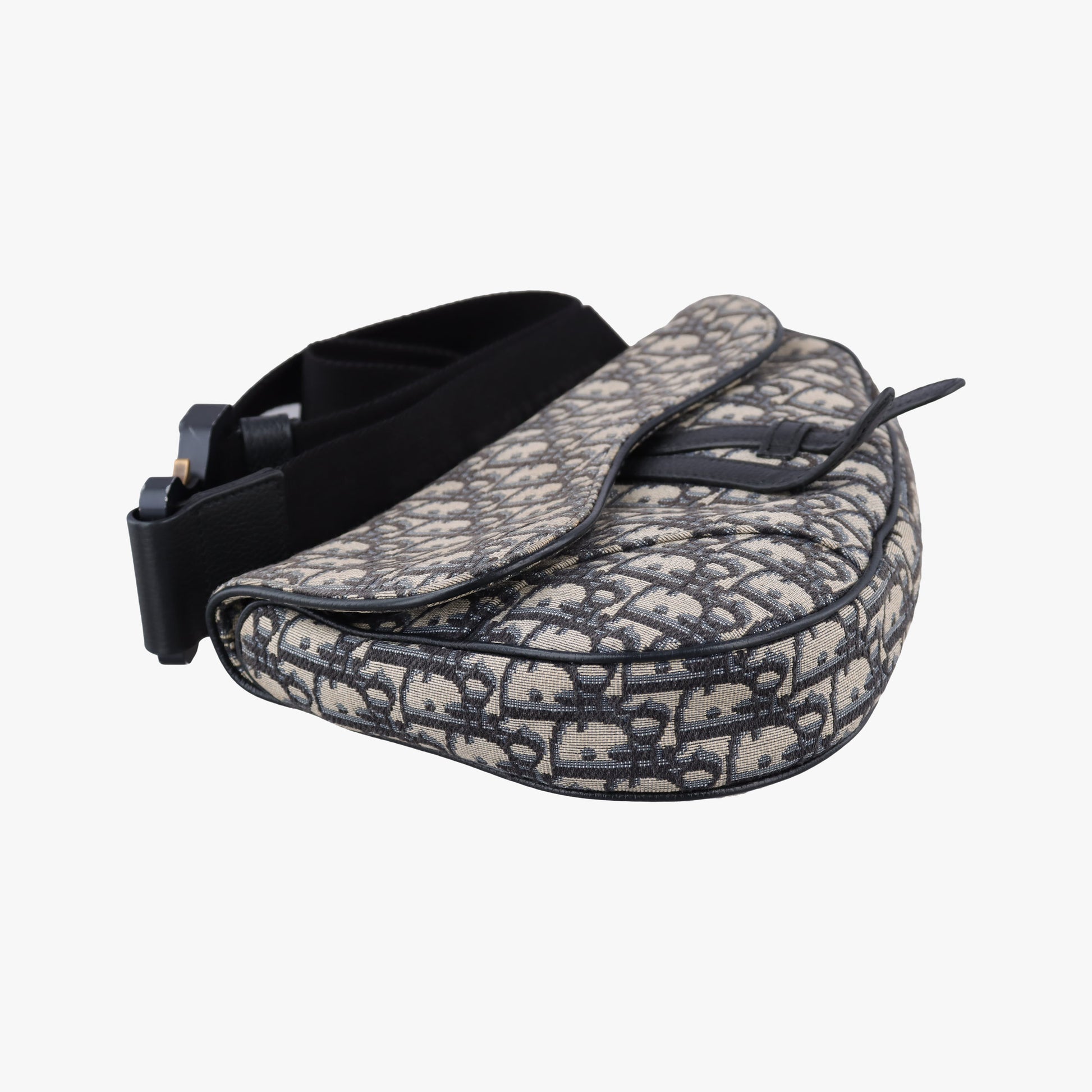 saddle Navy×Gray Jacquard×Leather 02-BO-0199サドル ネイビー×グレー ジャガード×レザー 02-BO-0199