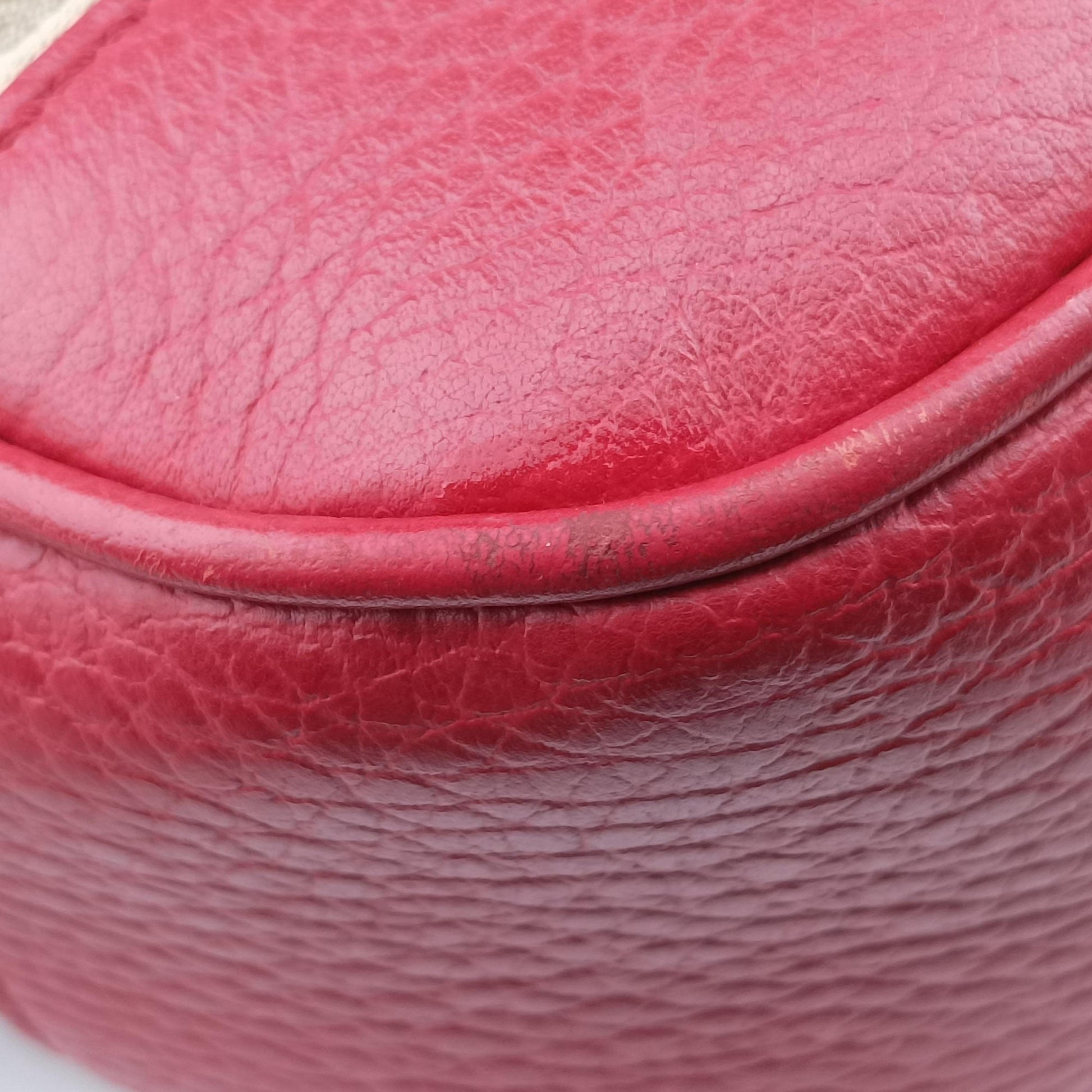 Bree Microguccissima Beige x red Canvas×Leather 449413 A020853832ブリー マイクログッチシマ ベージュ×レッド キャンバス×レザー 449413 A020853832