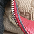 Bree Microguccissima Beige x red Canvas×Leather 449413 A020853832ブリー マイクログッチシマ ベージュ×レッド キャンバス×レザー 449413 A020853832