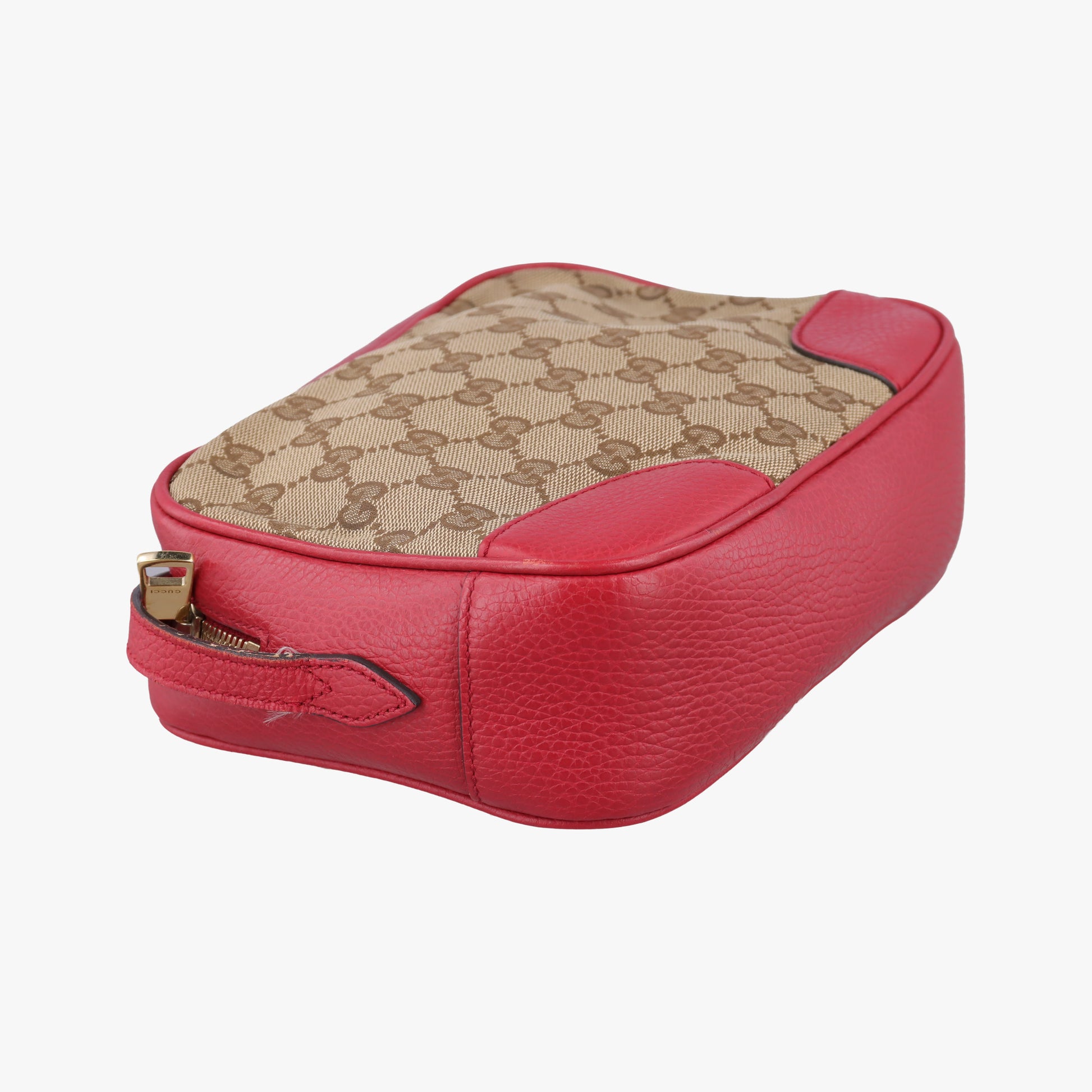 Bree Microguccissima Beige x red Canvas×Leather 449413 A020853832ブリー マイクログッチシマ ベージュ×レッド キャンバス×レザー 449413 A020853832