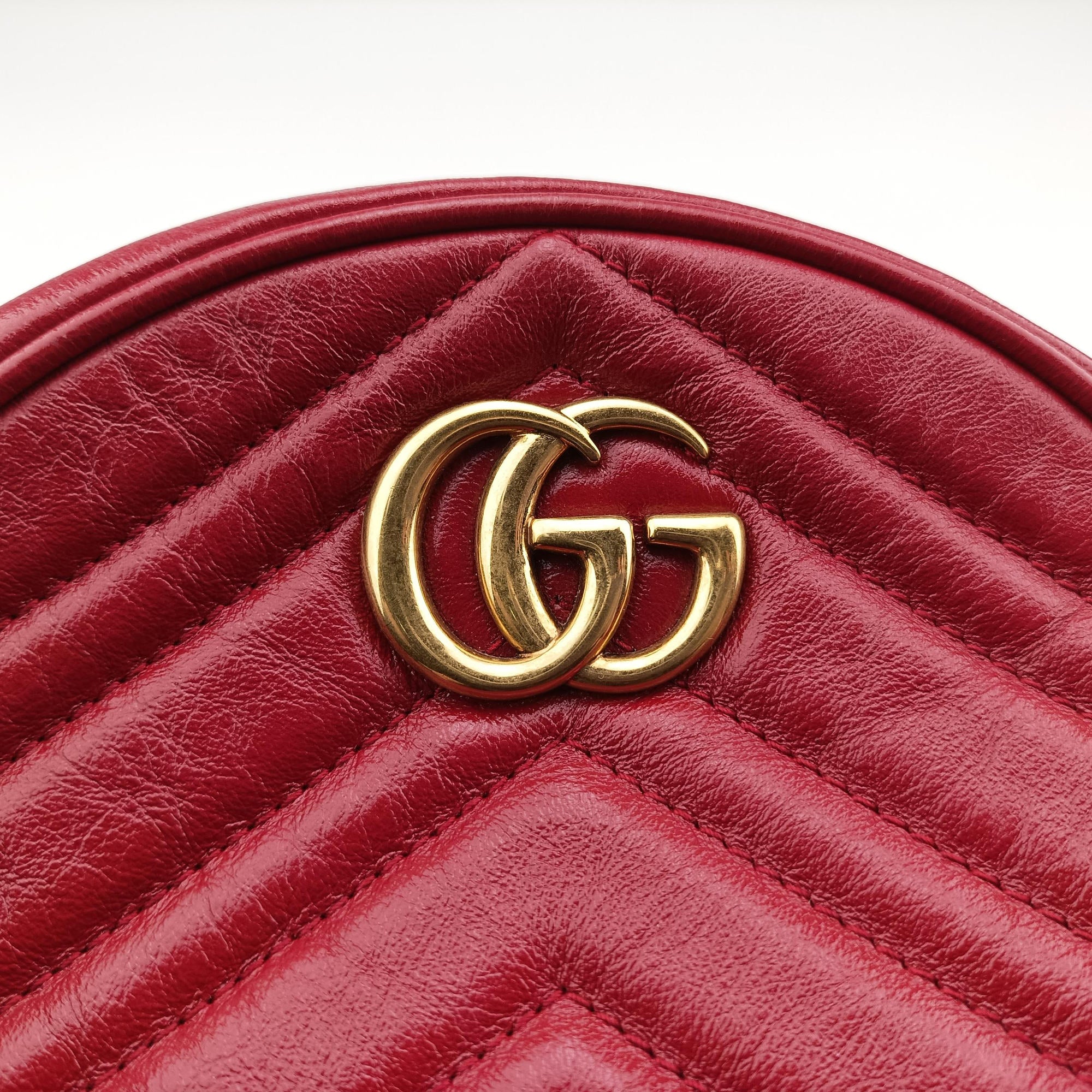 GG Marmont Red Leather 550154 C027222696GGマーモント レッド レザー 550154 C027222696