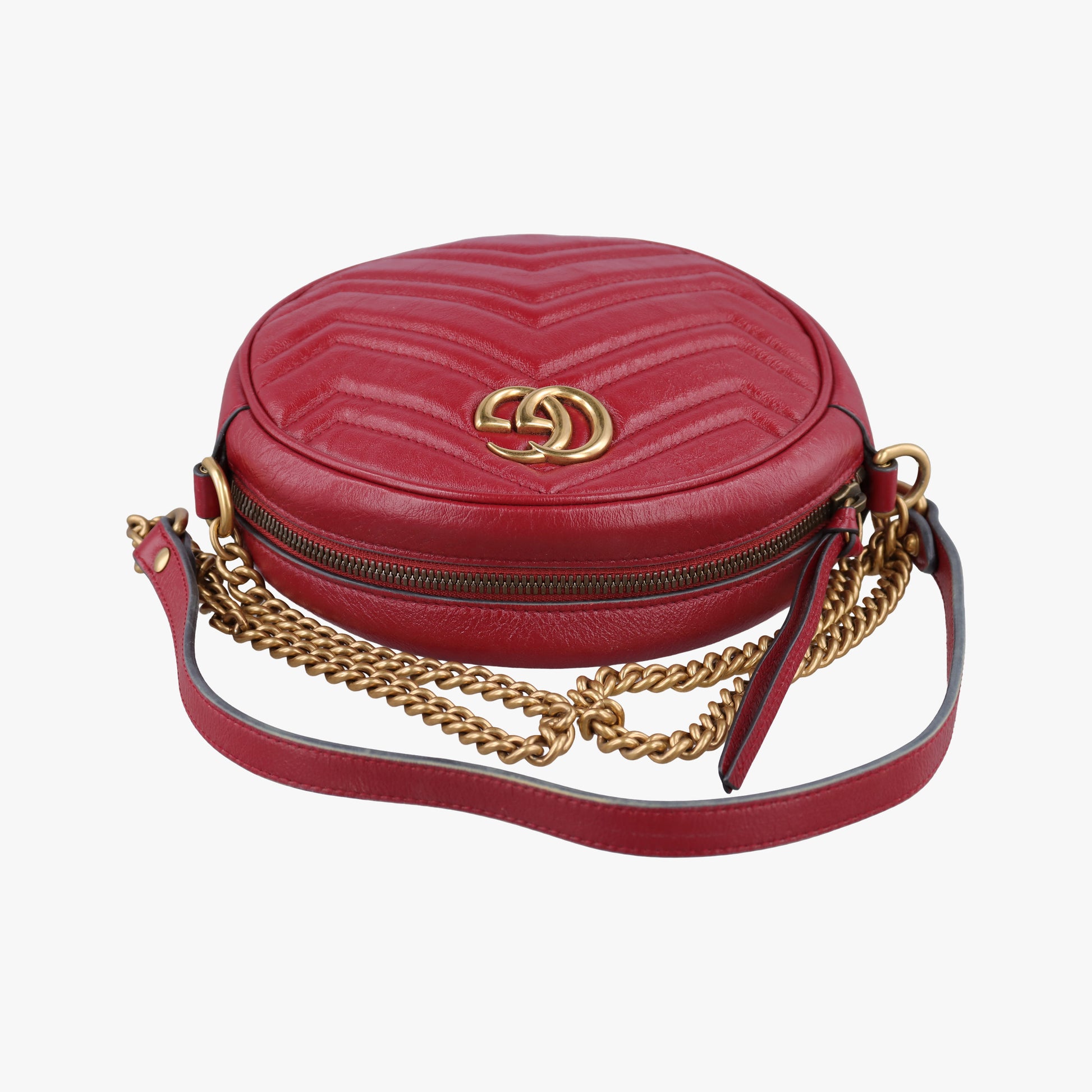 GG Marmont Red Leather 550154 C027222696GGマーモント レッド レザー 550154 C027222696