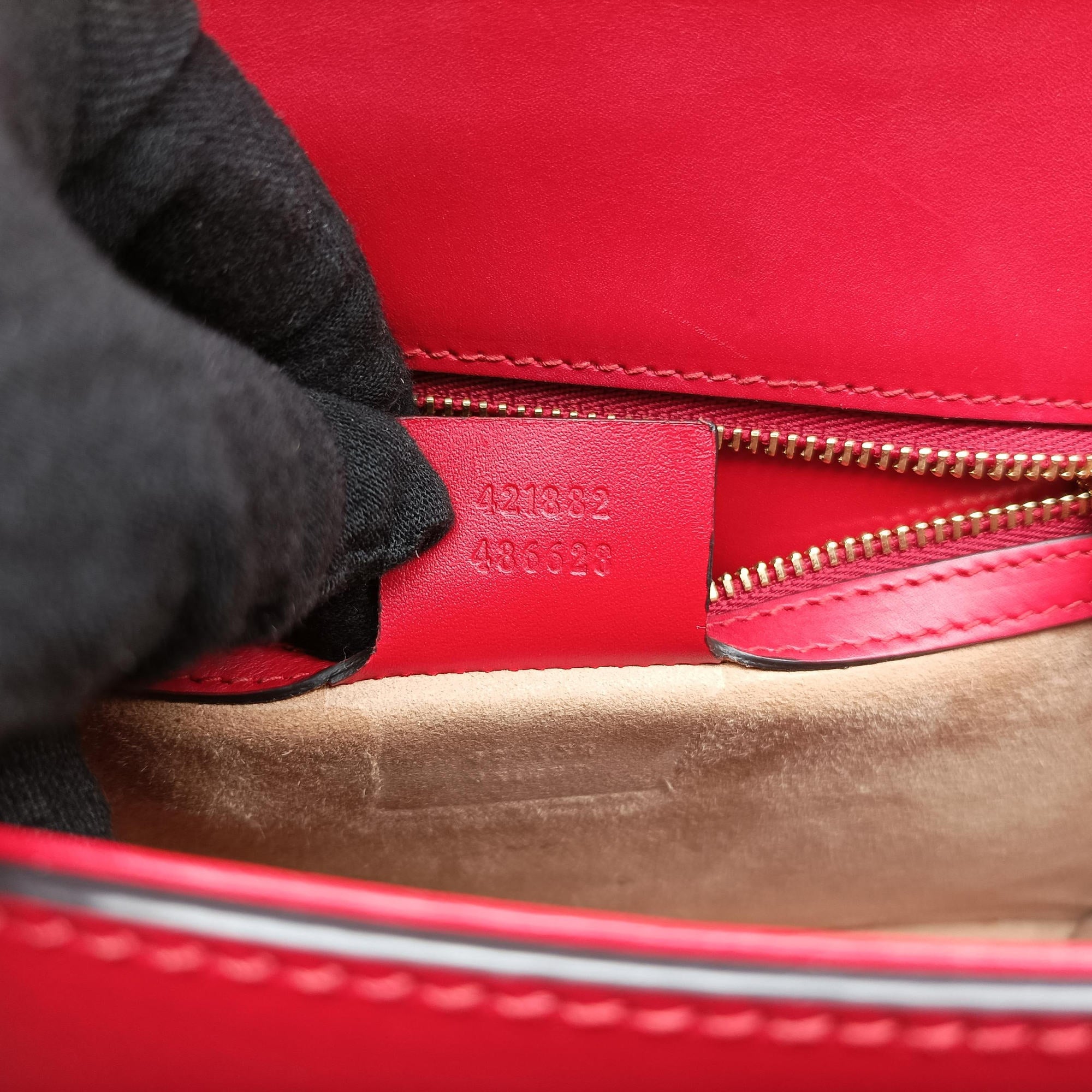 Sylvie Red Leather 421882 E020457900シルヴィ レッド レザー 421882 E020457900