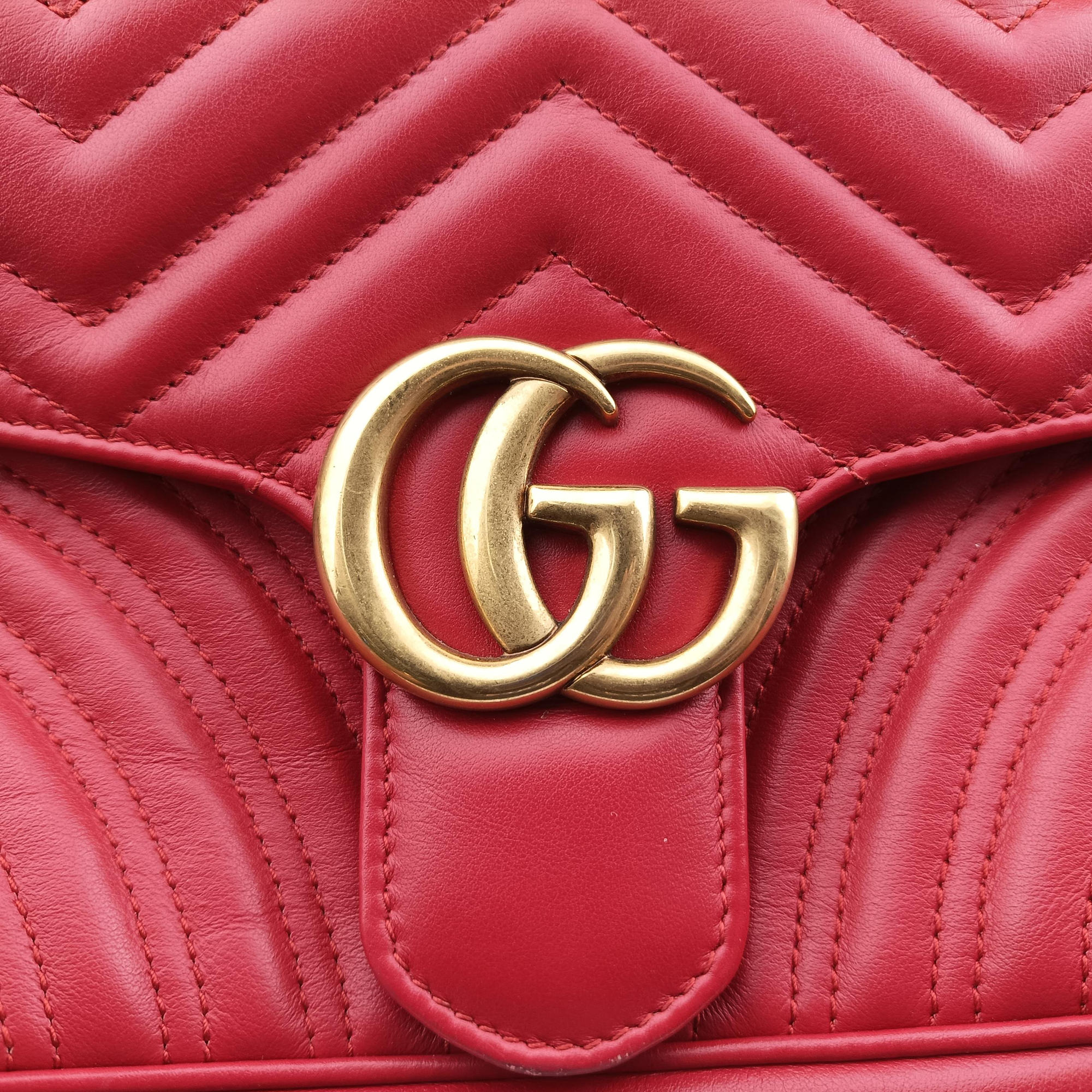 GG Marmont Red Leather 443497 C027984006GGマーモント レッド レザー 443497 C027984006