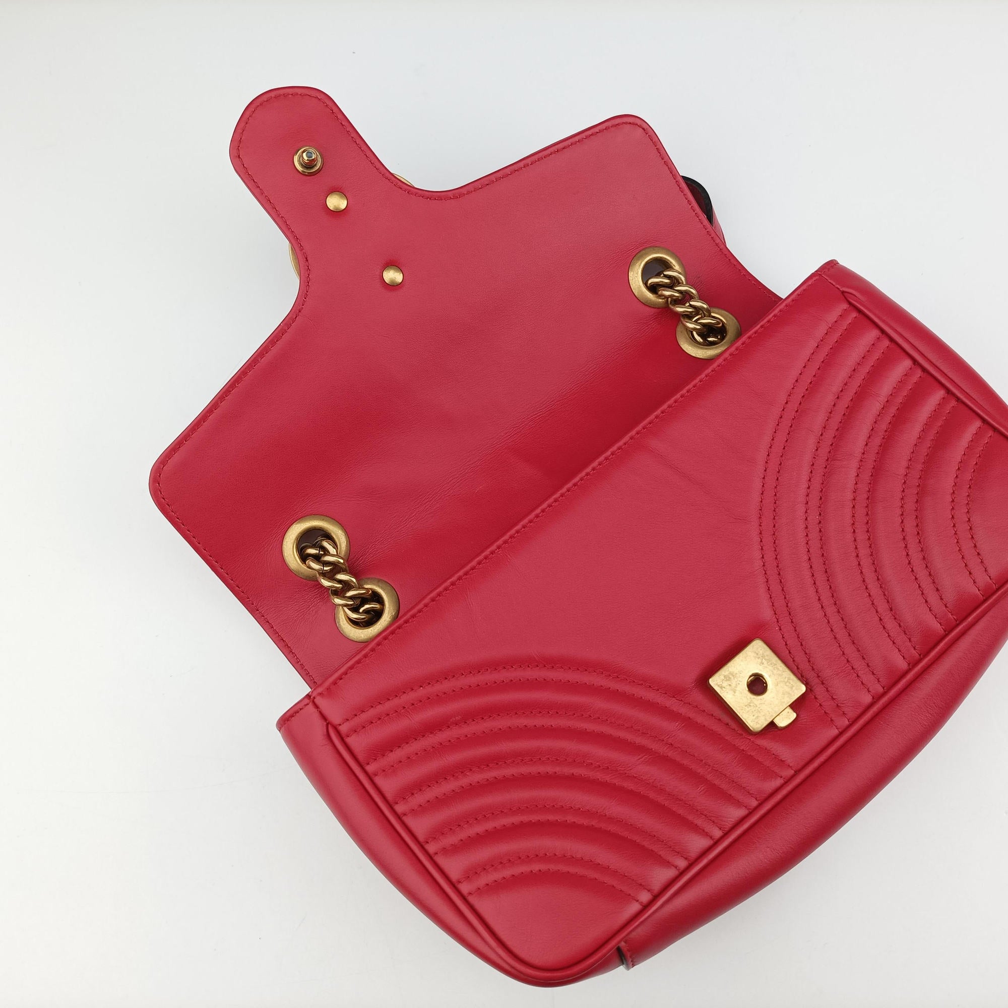 GG Marmont Red Leather 443497 C027984006GGマーモント レッド レザー 443497 C027984006