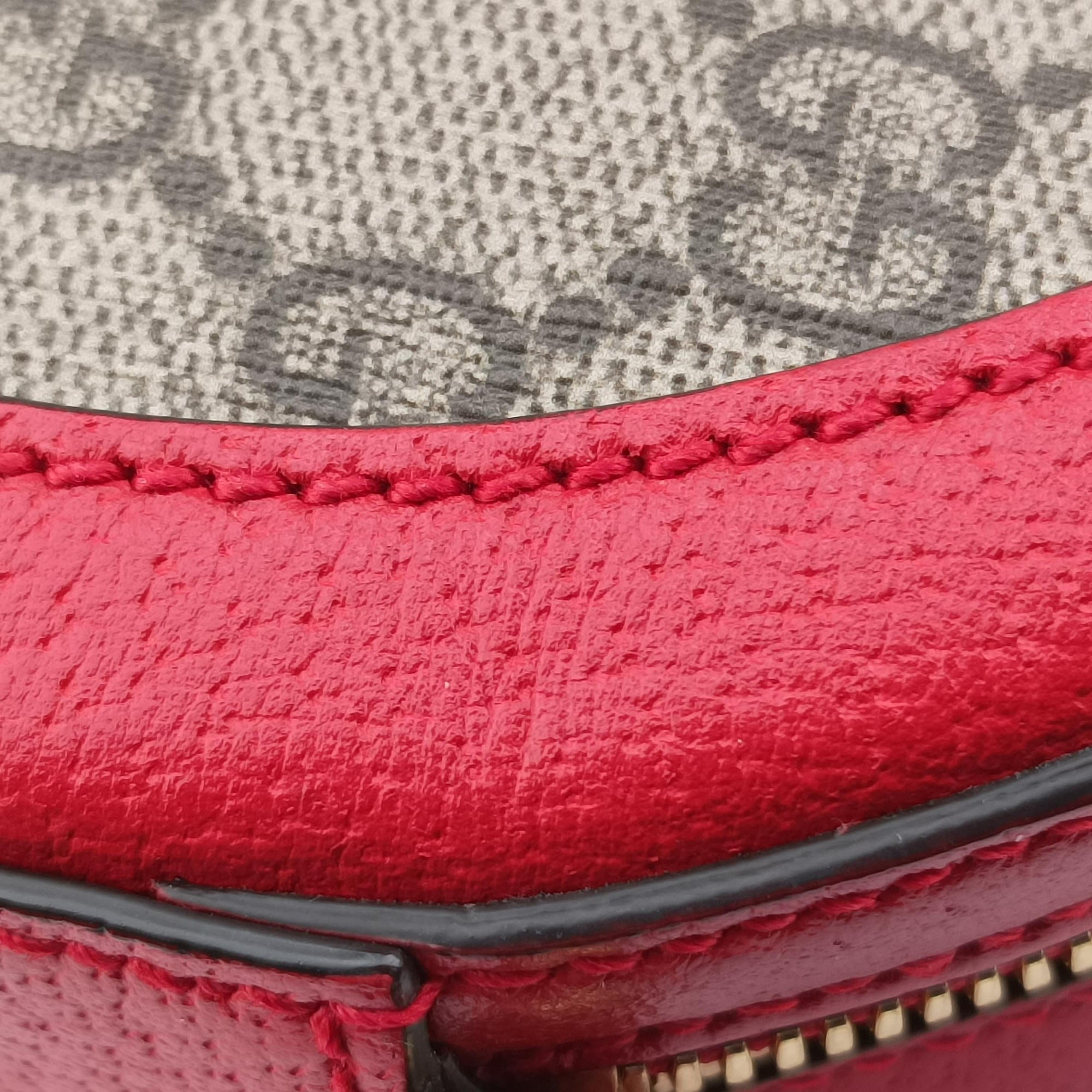 GG supreme Apple Red×beige PVC coated canvas×Leather 625216 E033026723GGスプリーム アップル レッド×ベージュ PVCコーティングキャンバス×レザー 625216 E033026723