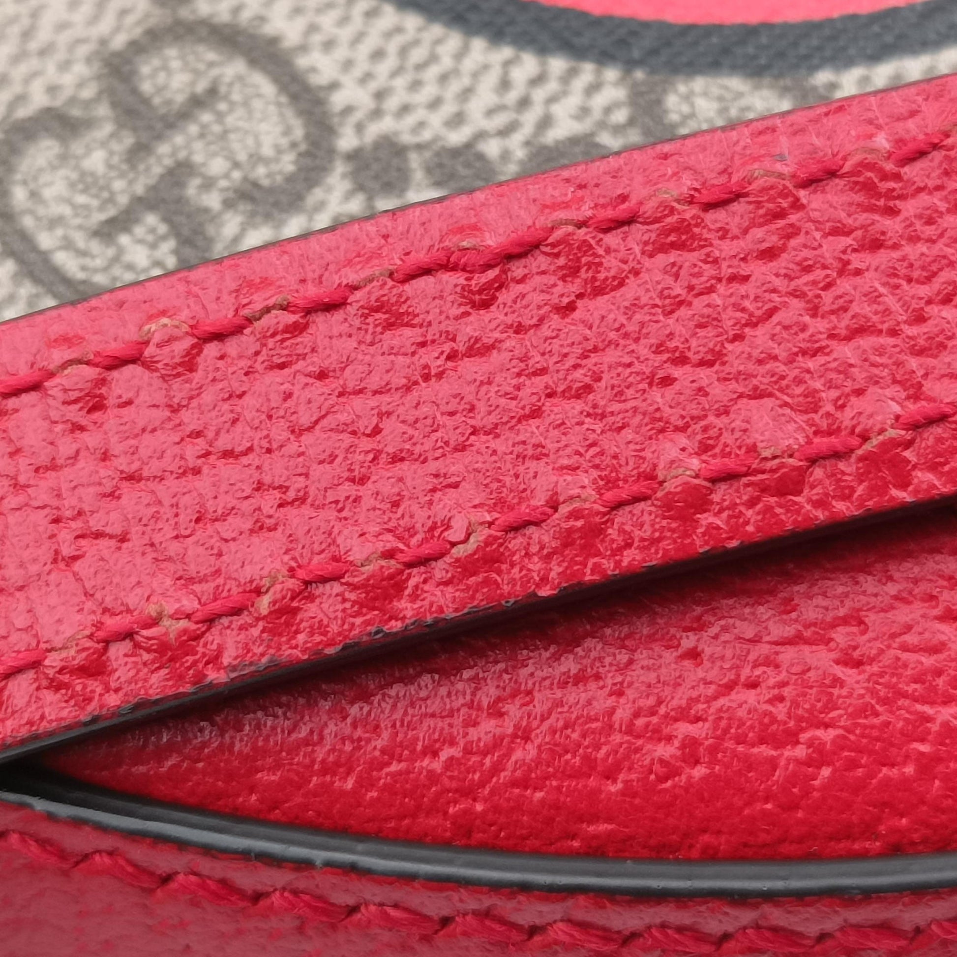 GG supreme Apple Red×beige PVC coated canvas×Leather 625216 E033026723GGスプリーム アップル レッド×ベージュ PVCコーティングキャンバス×レザー 625216 E033026723