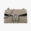 Pre-owned Gucci Dionysus beige×black PVC coated canvas x Suede 400249 shoulderbag | stylenewstar