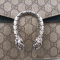 Pre-owned Gucci Dionysus beige×black PVC coated canvas x Suede 400249 shoulderbag | stylenewstar