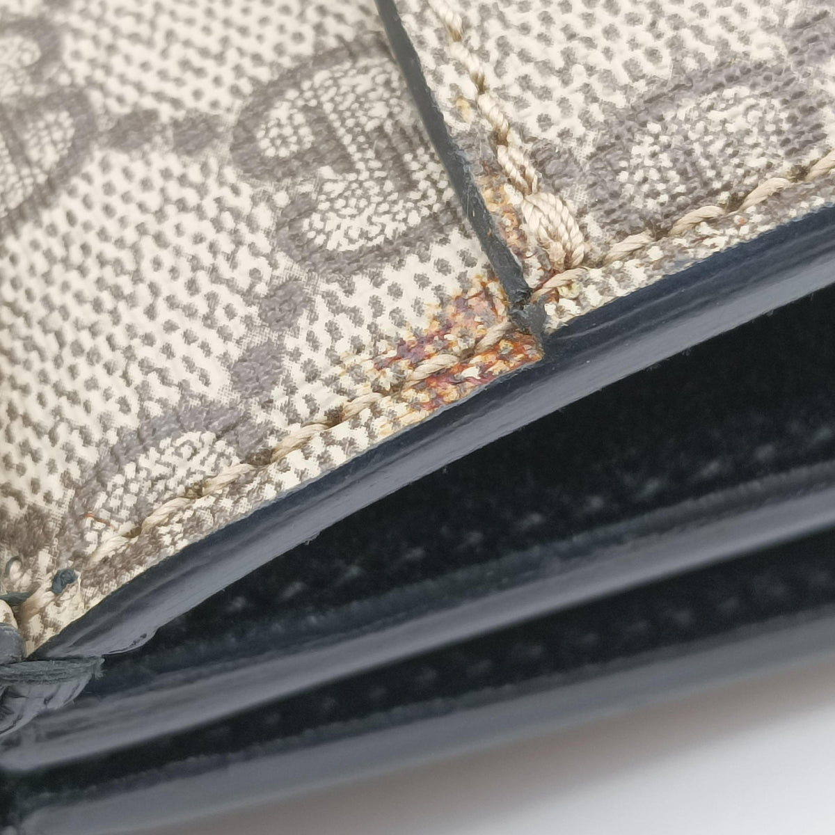 Pre-owned Gucci Dionysus beige×black PVC coated canvas x Suede 400249 shoulderbag | stylenewstar