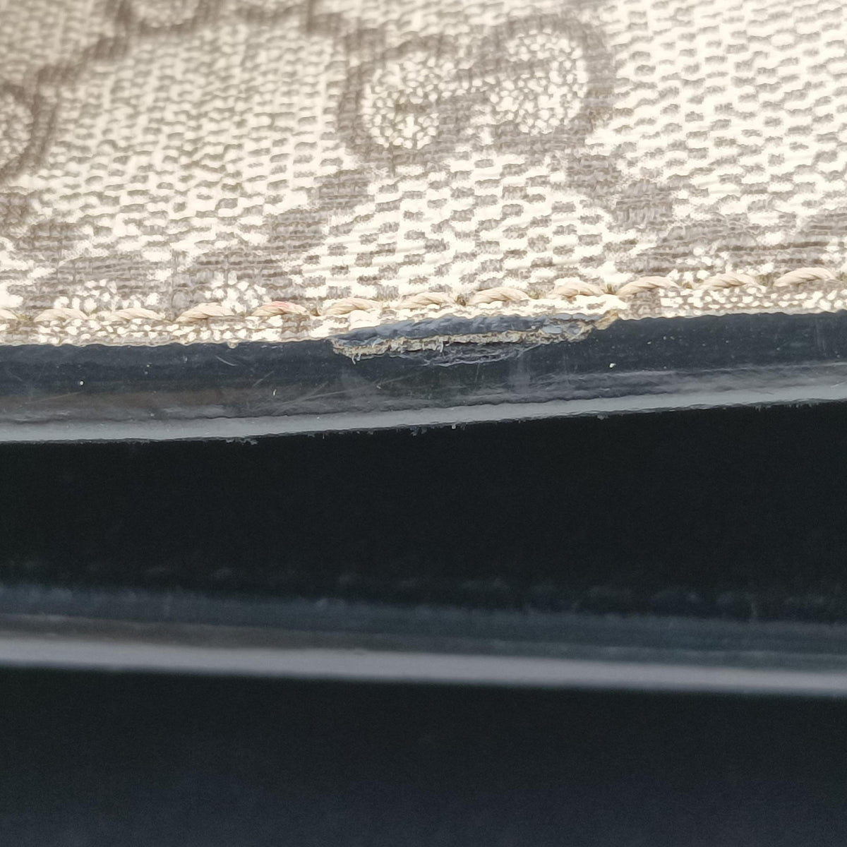 Pre-owned Gucci Dionysus beige×black PVC coated canvas x Suede 400249 shoulderbag | stylenewstar