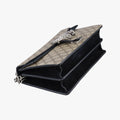 Pre-owned Gucci Dionysus beige×black PVC coated canvas x Suede 400249 shoulderbag | stylenewstar