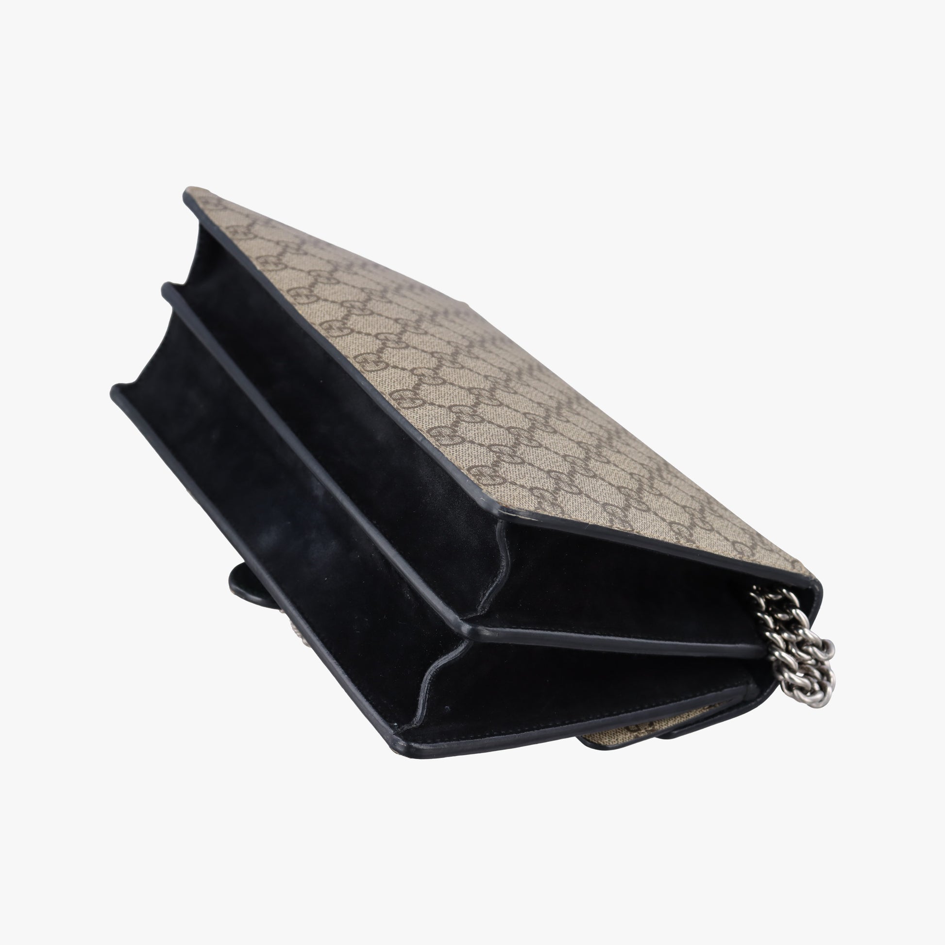Pre-owned Gucci Dionysus beige×black PVC coated canvas x Suede 400249 shoulderbag | stylenewstar