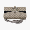 Pre-owned Gucci Dionysus beige×black PVC coated canvas x Suede 400249 shoulderbag | stylenewstar